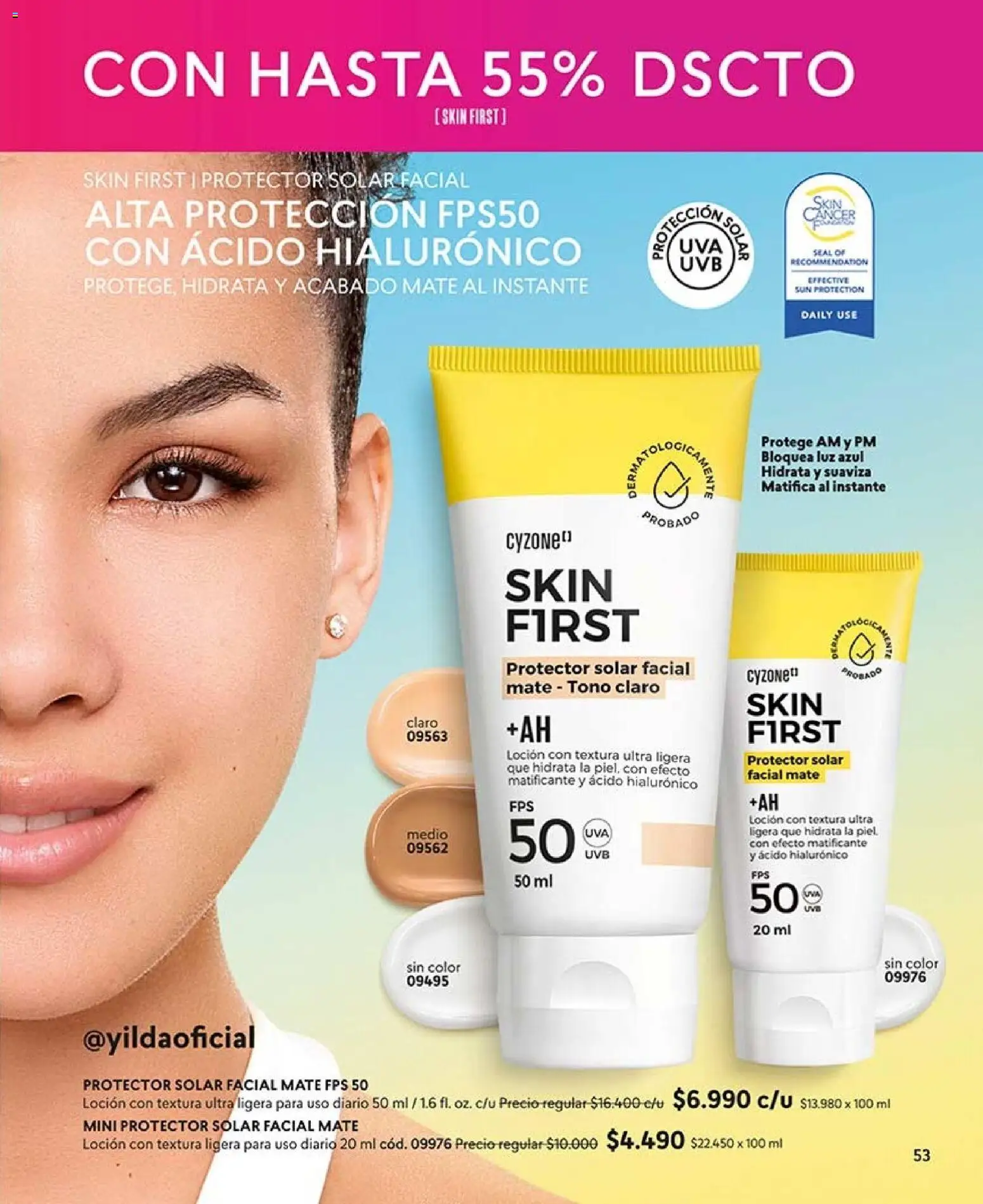 Catálogo CyZone Campaña 13 │ válido desde el 26.07.2026 | Página: 53 | Productos: Loción, Mate, Protector solar