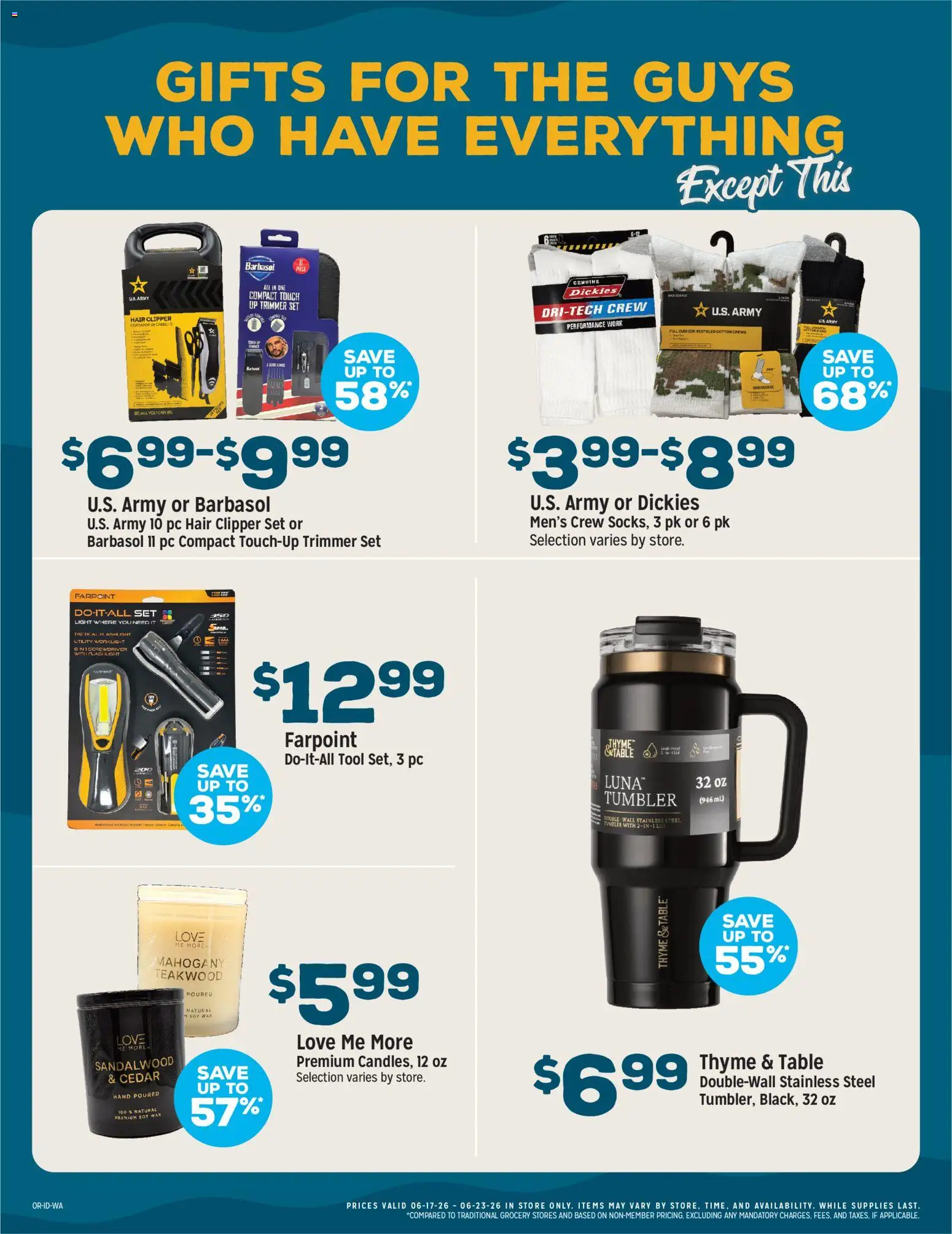 Grocery Outlet Weekly Ad - ID - valid from 17.06.2026 | Page: 4 | Products: Trimmer, Table, Pc