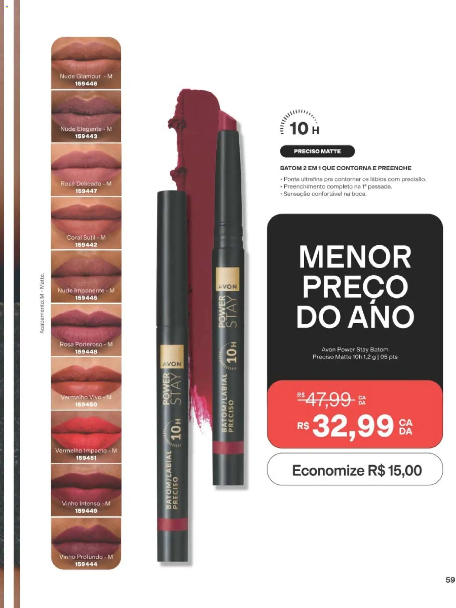 Avon Folheto - válido de 29/06/2026 | Página: 59 | Produtos: Batom, Vinho