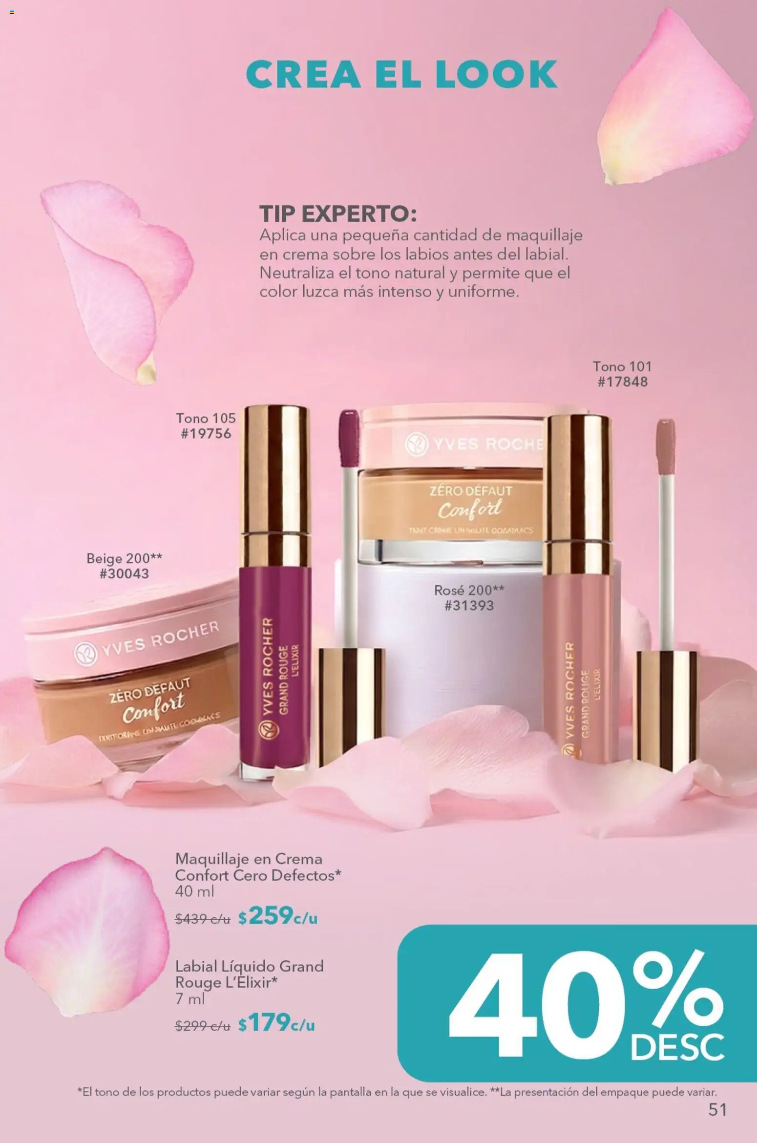 Nuevas ofertas de Yves Rocher válidas en toda la República Mexicana desde el 04/08/2026. ¡Encuentra las mejores ofertas en Yves Rocher campaña 11 2026! | Página: 55 | Productos: Crema, Maquillaje, Sobre