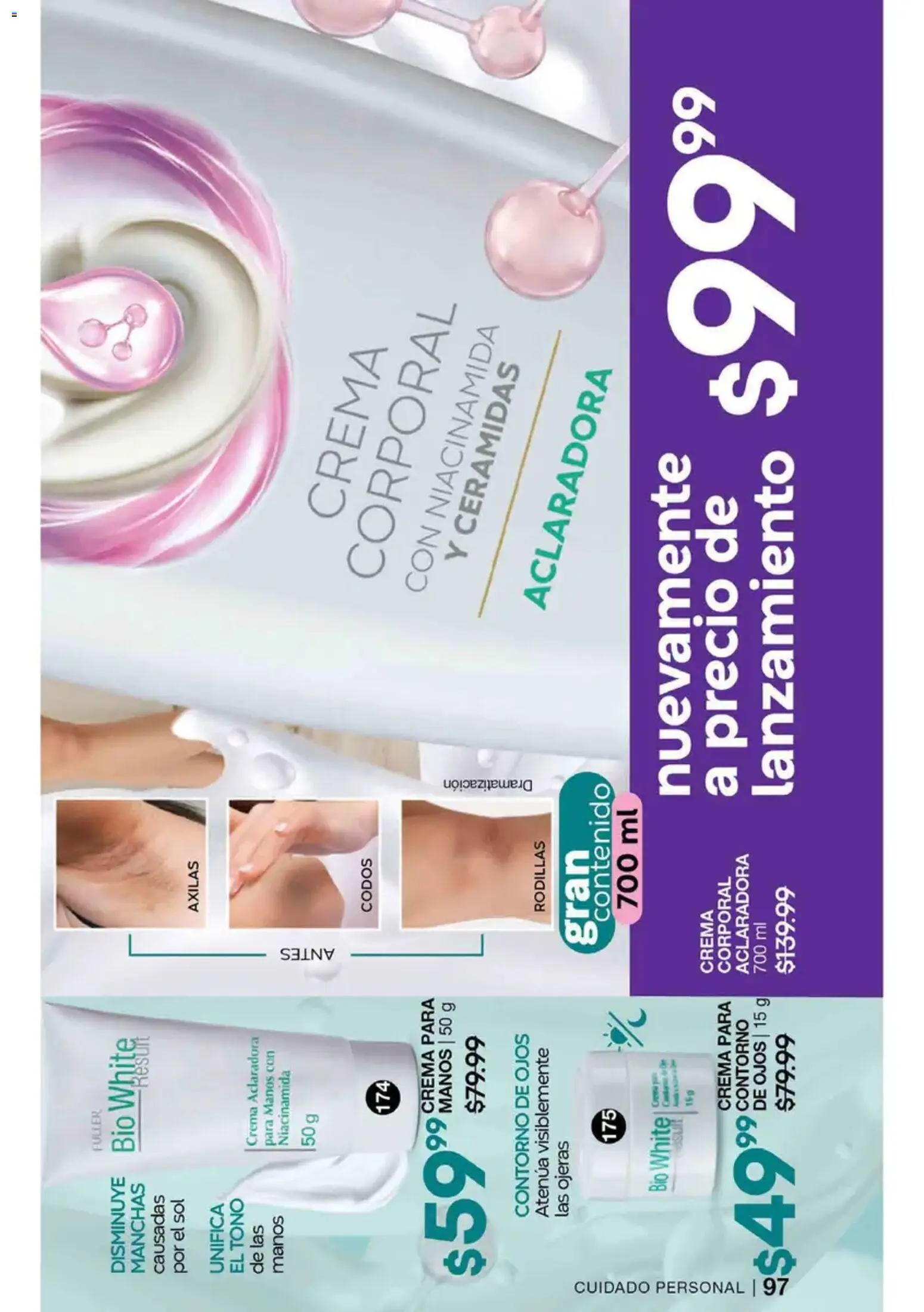 Nuevas ofertas de Fuller válidas en toda la República Mexicana desde el 19/08/2026. ¡Encuentra las mejores ofertas en Fuller campaña 10 2026! | Página: 97 | Productos: Crema para manos, Contorno de ojos, Crema, Contorno