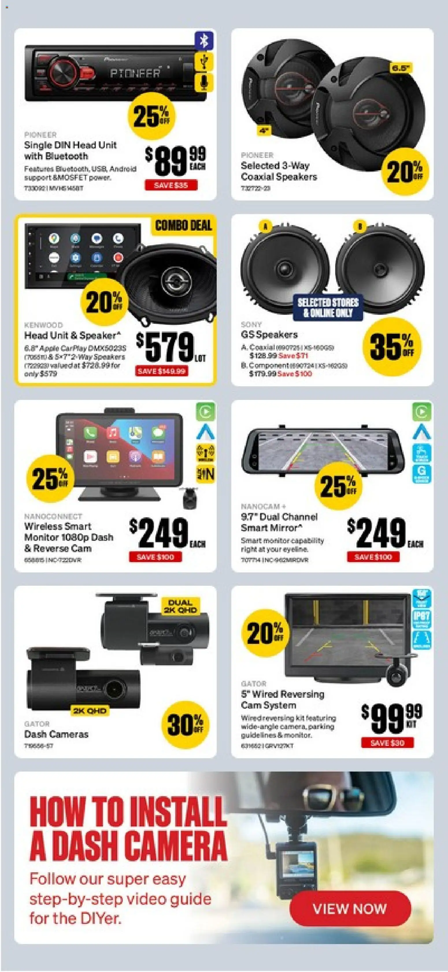 Supercheap Auto catalogue - valid from 22/07/2026 | Page: 8 | Products: Monitor, Camera, Video