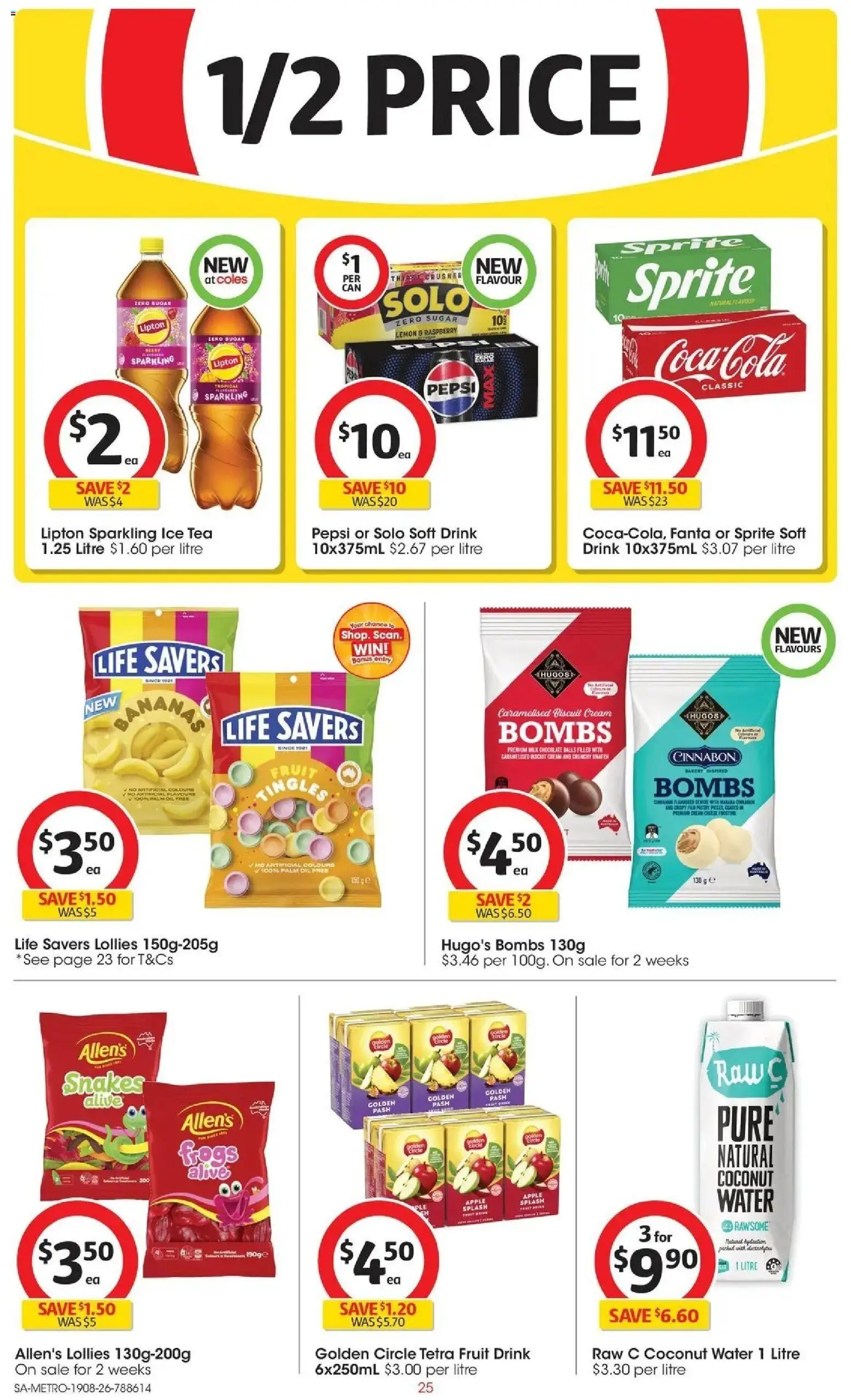 ﻿Coles catalogue valid from 19/08/2026 > Online Australia | Page: 25 | Products: Lollies, Cream, Raspberry, Chocolate balls