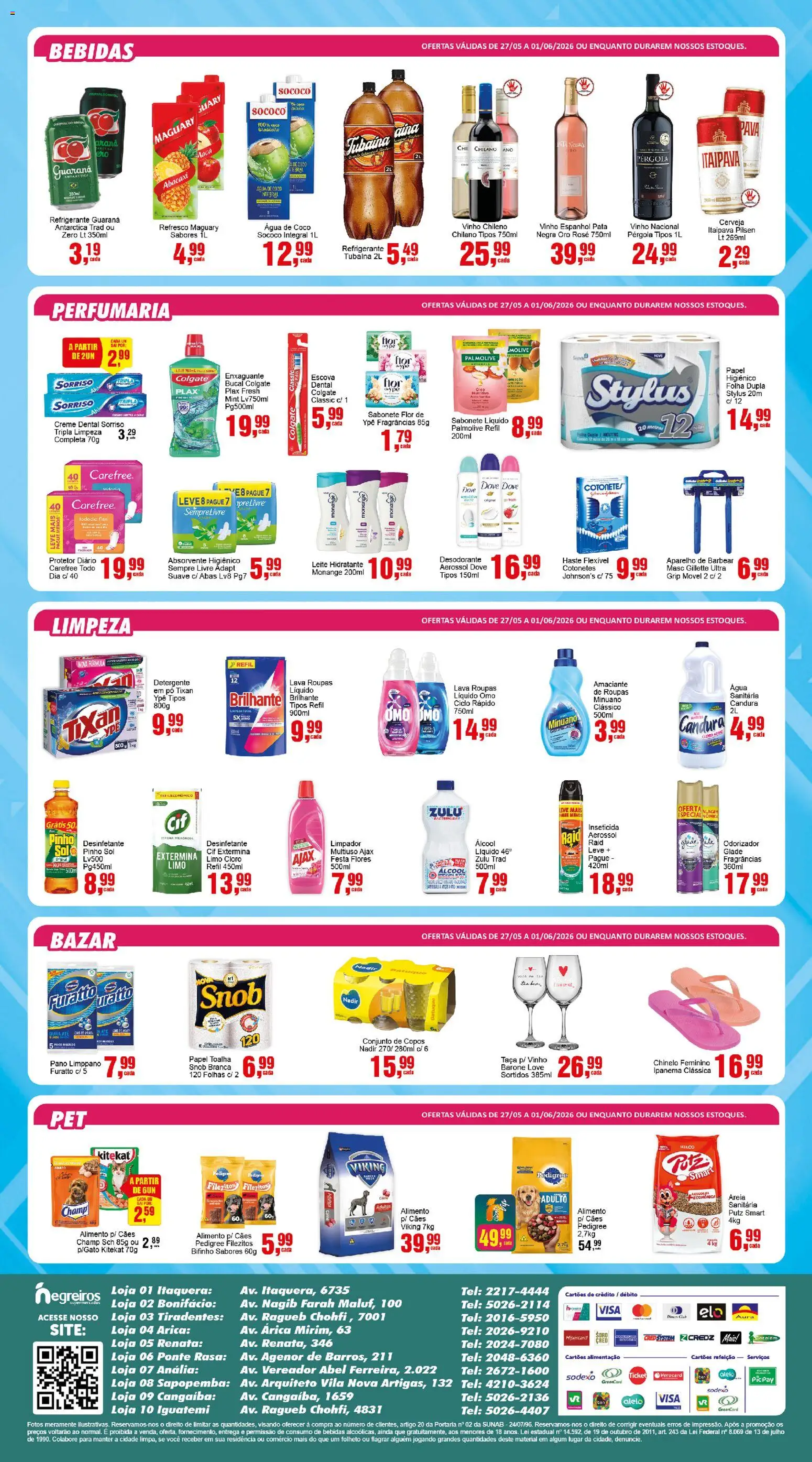 Negreiros Folheto - válido de 27.05.2026 | Página: 4 | Produtos: Leite, Cerveja, Dove, Sempre Livre