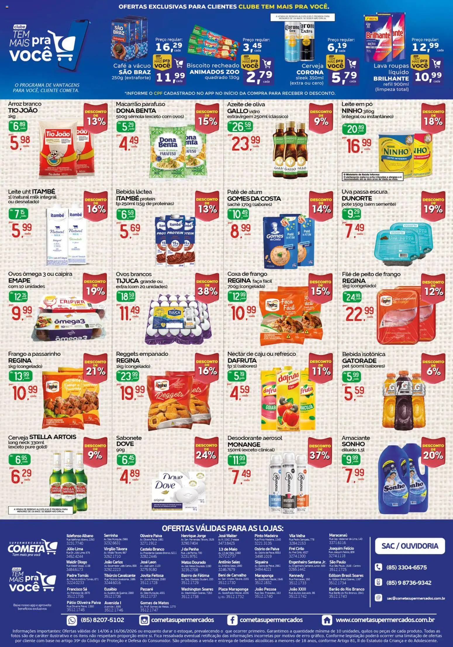 Cometa Supermercados Folheto - válido de 14.06.2026 | Página: 2 | Produtos: Refresco, Arroz, Atum, Amaciante