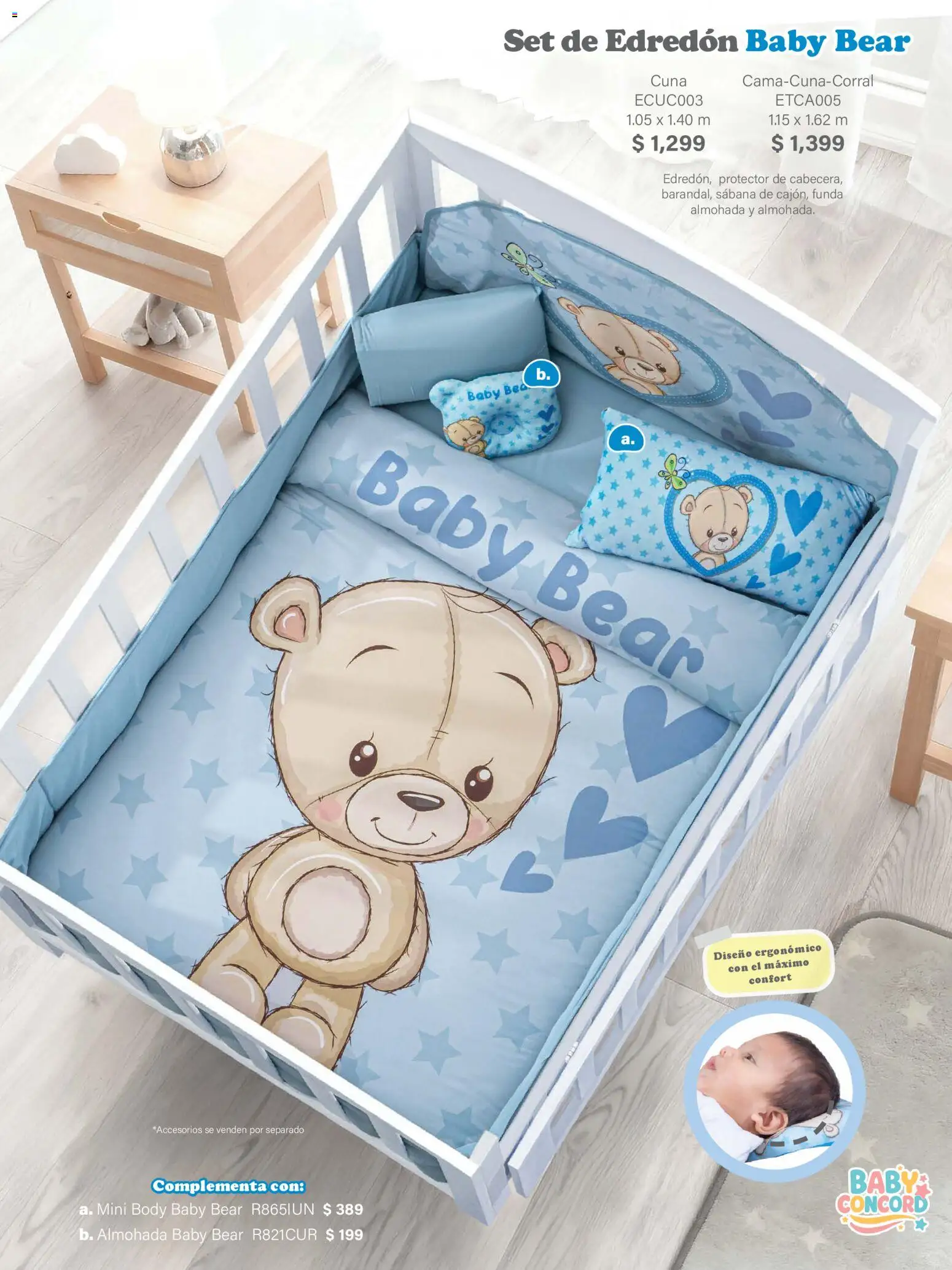 Nuevas ofertas de Colchas Concord válidas en toda la República Mexicana desde el 01/02/2026. ¡Encuentra las mejores ofertas en Colchas Concord catálogo Baby! | Página: 3 | Productos: Funda, Almohada, Body, Cuna