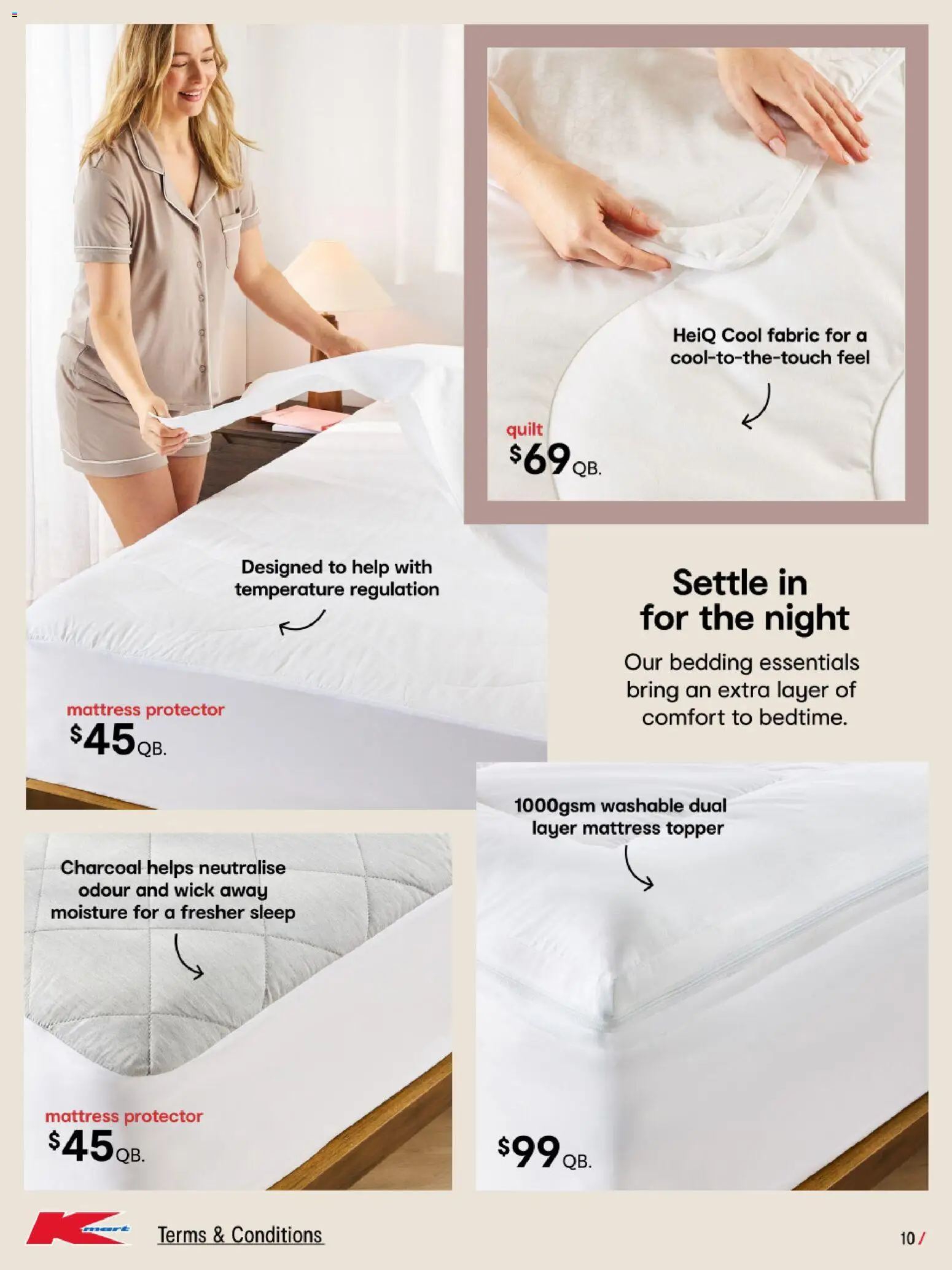Kmart catalogue - valid from 27/08/2026 | Page: 10 | Products: Mattress topper, Charcoal, Mattress