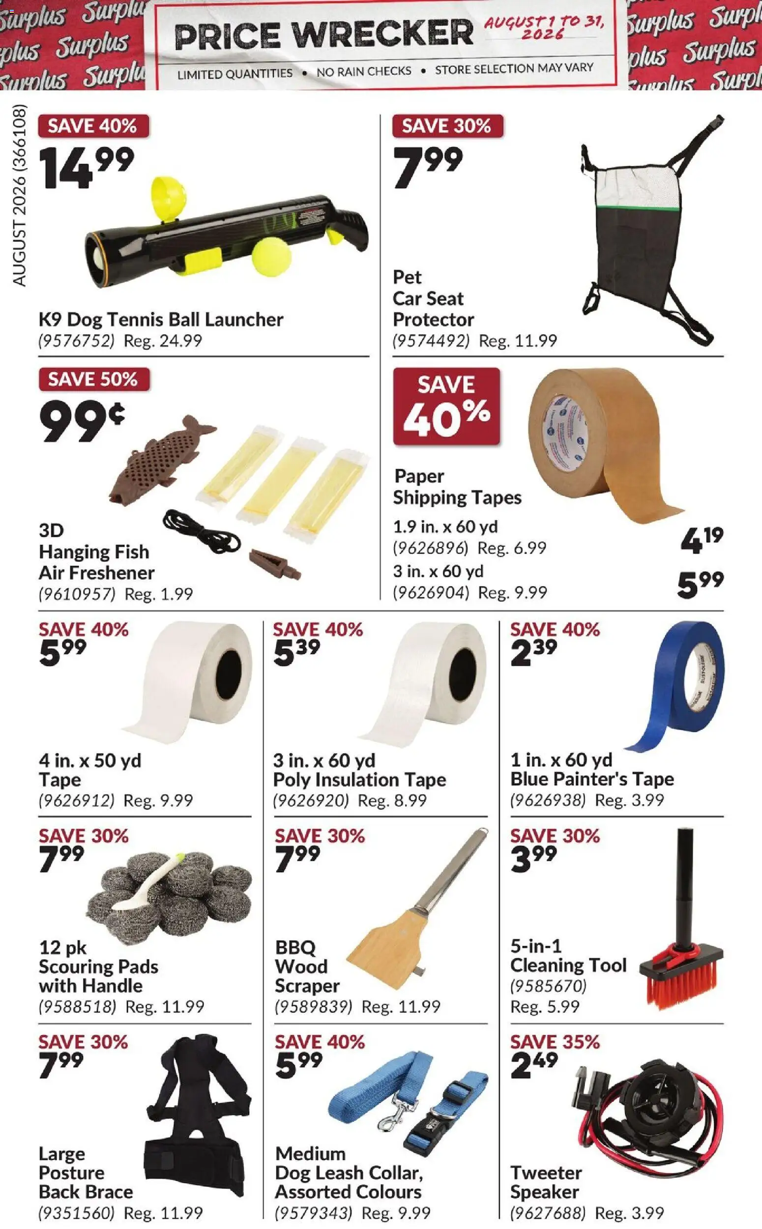 Princess Auto flyer valid from Aug 1, 2026 | Page: 13 | Products: Fish, Speaker