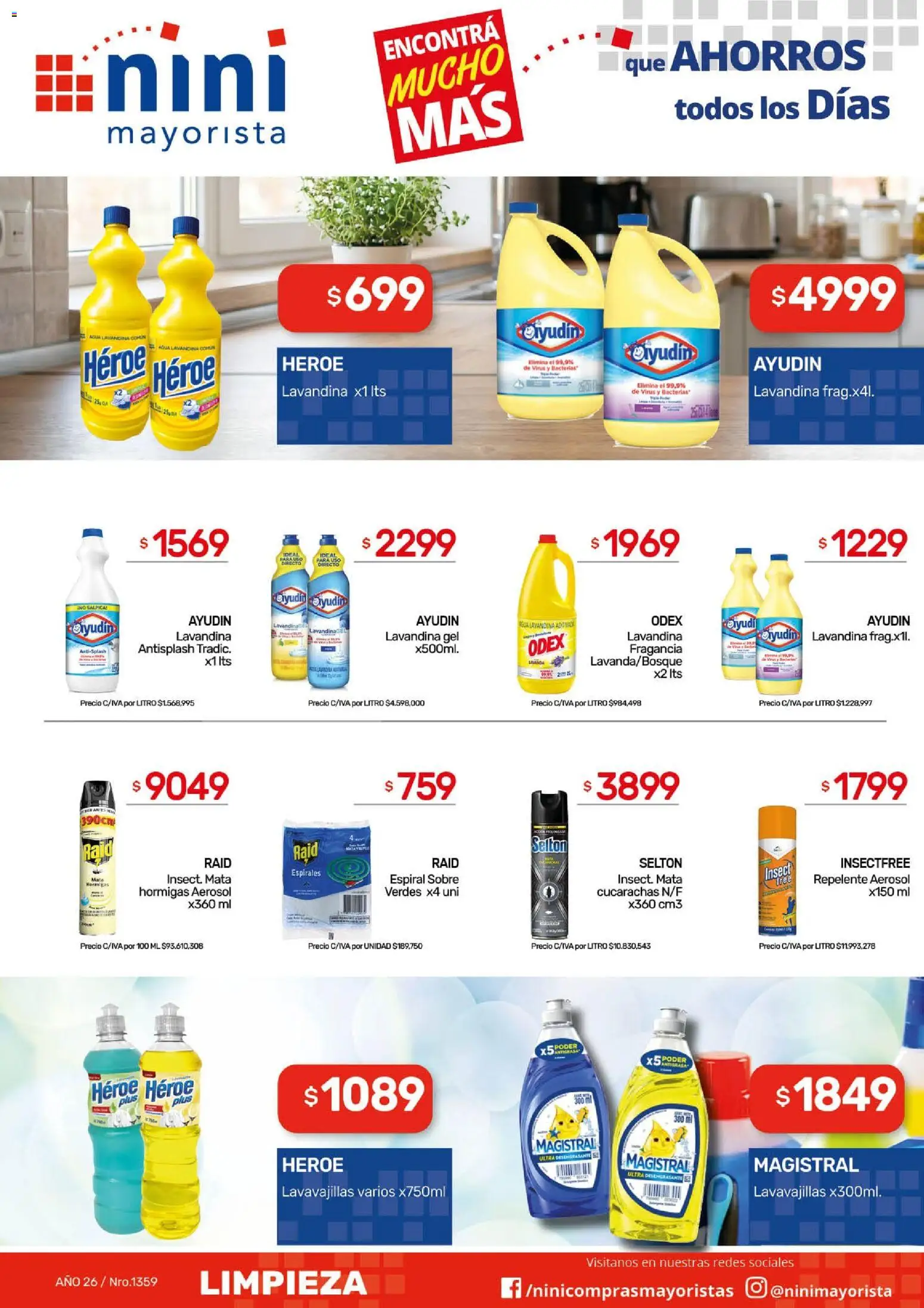 NINI Mayorista ofertas │ válido desde el 11.05.2026 | Página: 10 | Productos: Repelente, Lavandina, Lavavajillas, Sobre