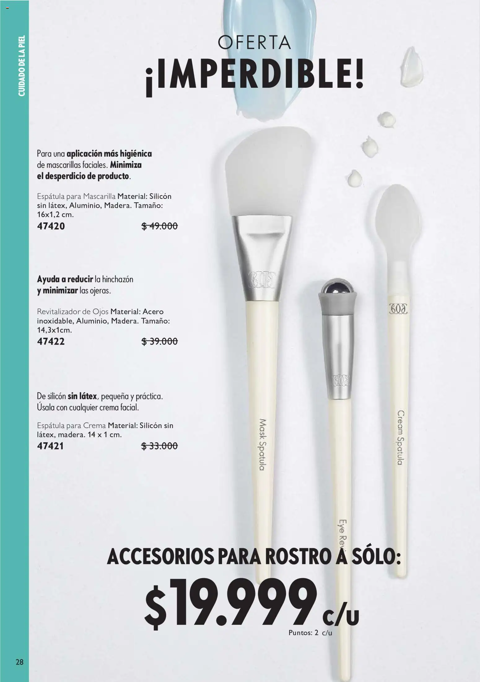 Oriflame revista - valida desde el 20/06/2026 | Página: 28 | Productos: Espatula, Crema, Mascarilla