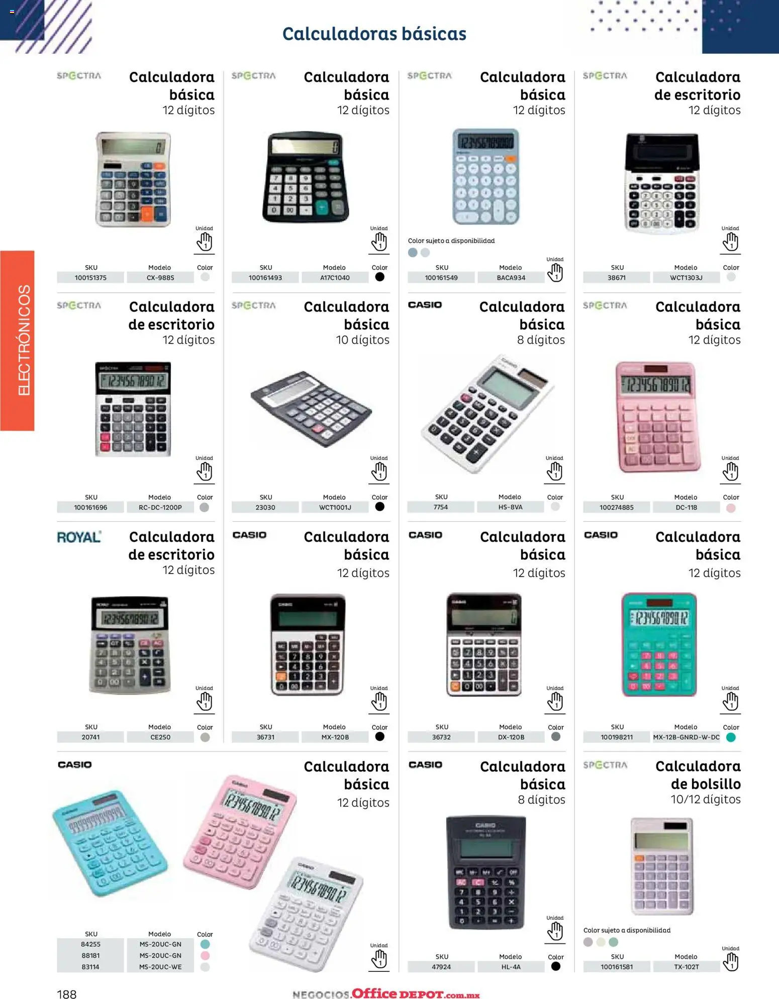 Nuevas ofertas de Office Depot válidas en toda la República Mexicana desde el 12/01/2026. ¡Encuentra las mejores ofertas en Office Depot catálogo 2026! | Página: 190 | Productos: Calculadora, Escritorio