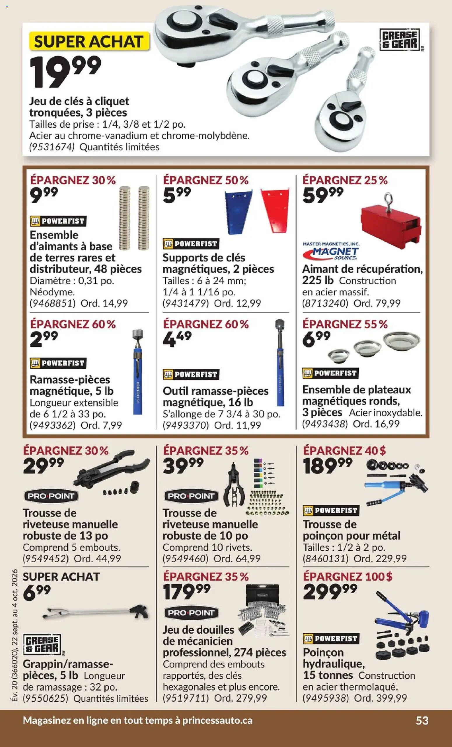 Princess Auto flyer valid from Sep 22, 2026 | Page: 58