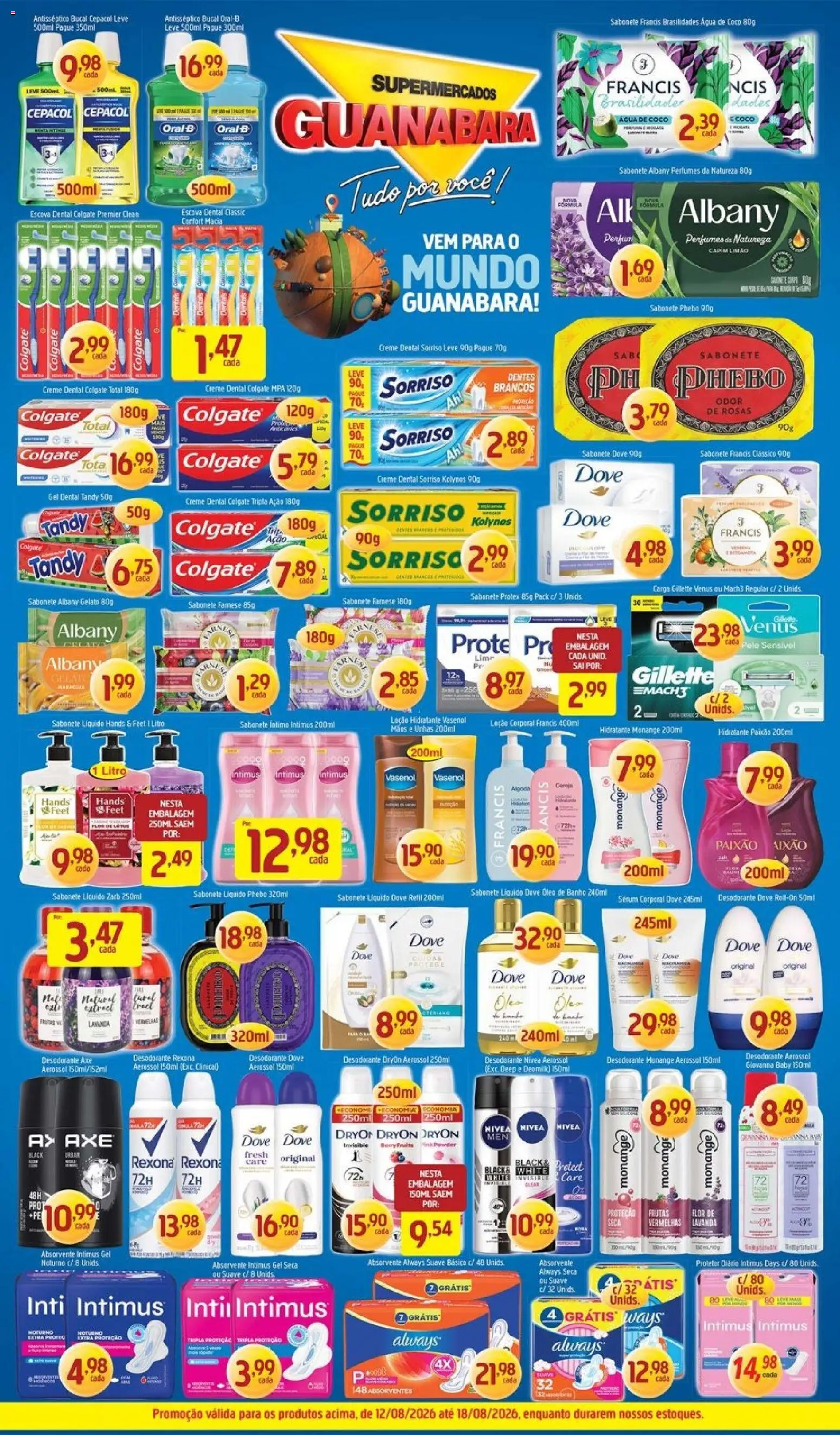 Supermercados Guanabara Folheto - válido de 12/08/2026 | Página: 6 | Produtos: Desodorante, Creme, Perfumes, Loção corporal
