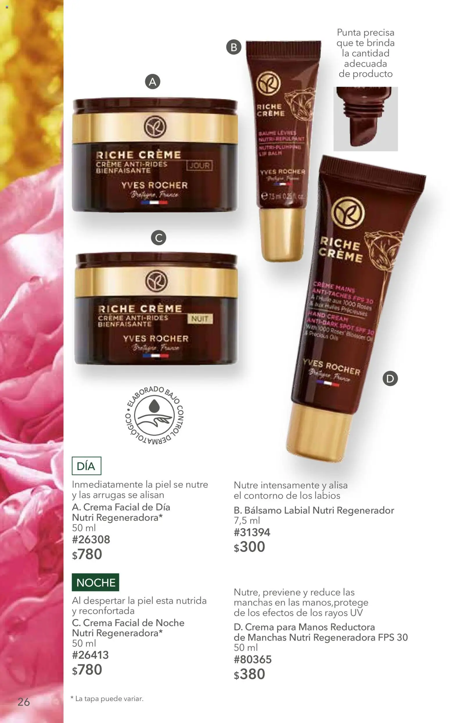 Nuevas ofertas de Yves Rocher válidas en toda la República Mexicana desde el 02/06/2026. ¡Encuentra las mejores ofertas en Yves Rocher campaña 8 2026! | Página: 26 | Productos: Crema, Contorno, Bálsamo, Té