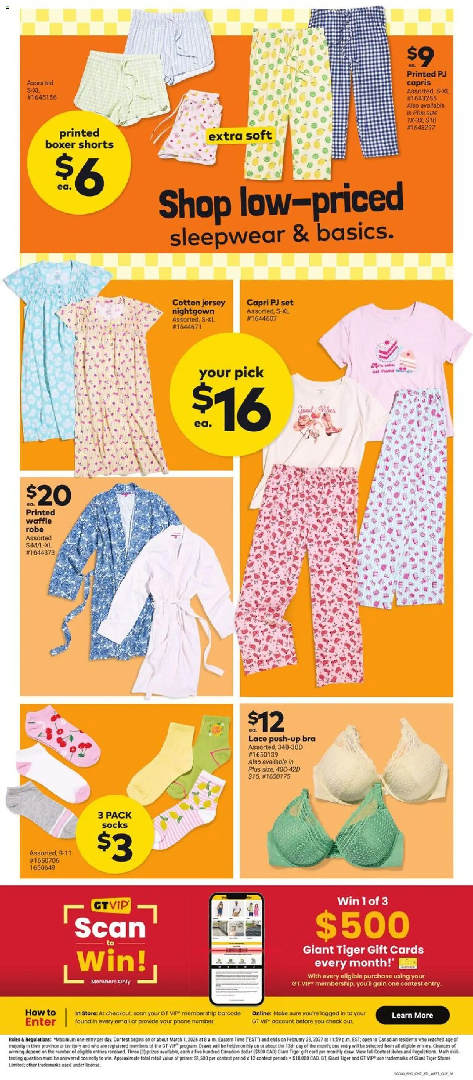 Giant Tiger flyer valid from 06.05.2026 | Page: 10 | Products: Phone, Bra, Socks, Robe