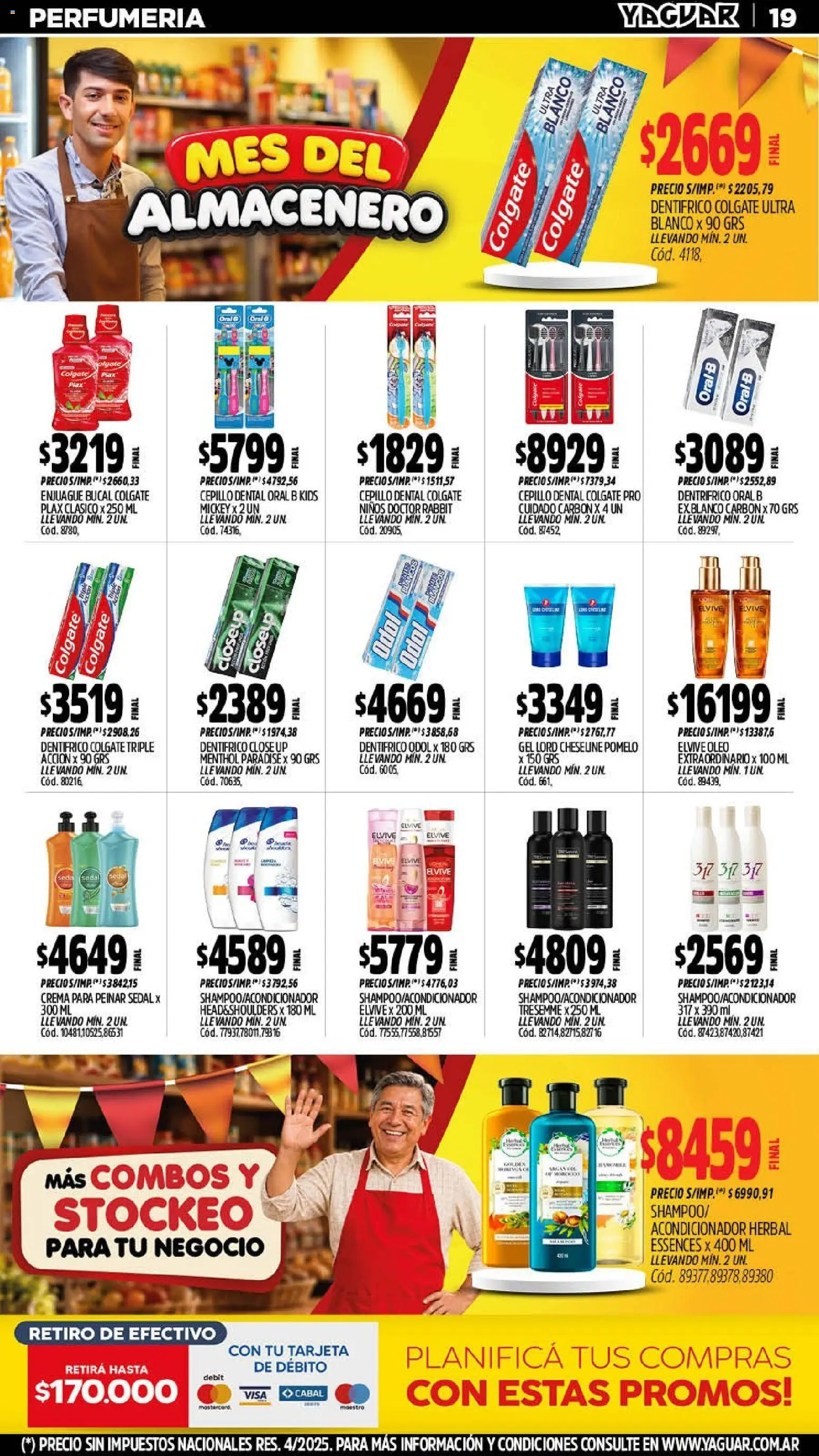 Yaguar - Oferta Semanal Chaco │ válido desde el 07/09/2026 | Página: 19 | Productos: Cepillo, Acondicionador, Enjuague bucal, Pomelo