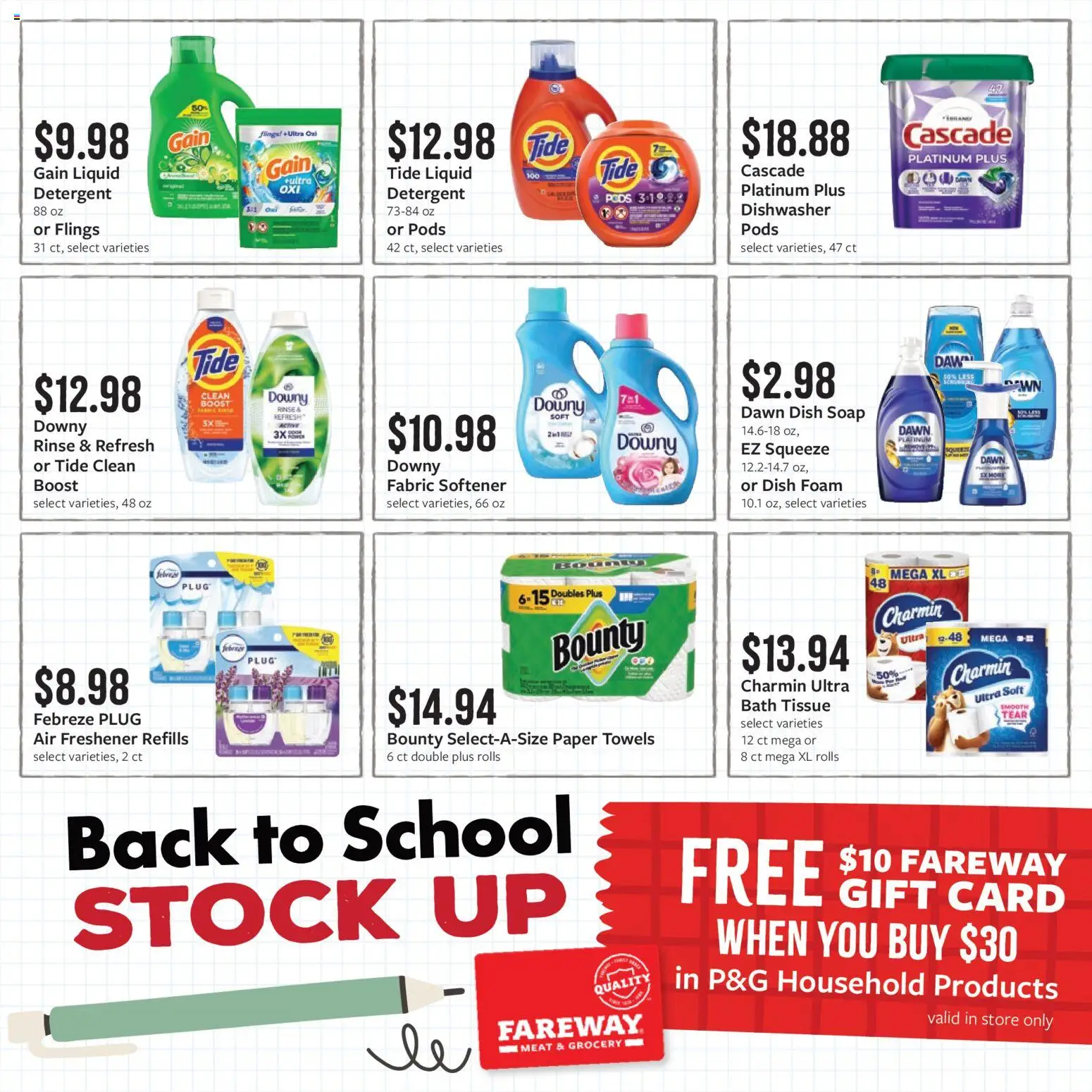 Fareway Monthly Ad - valid from 08/03/2026 | Page: 9 | Products: Bath, Soap, Fabric softener, Detergent