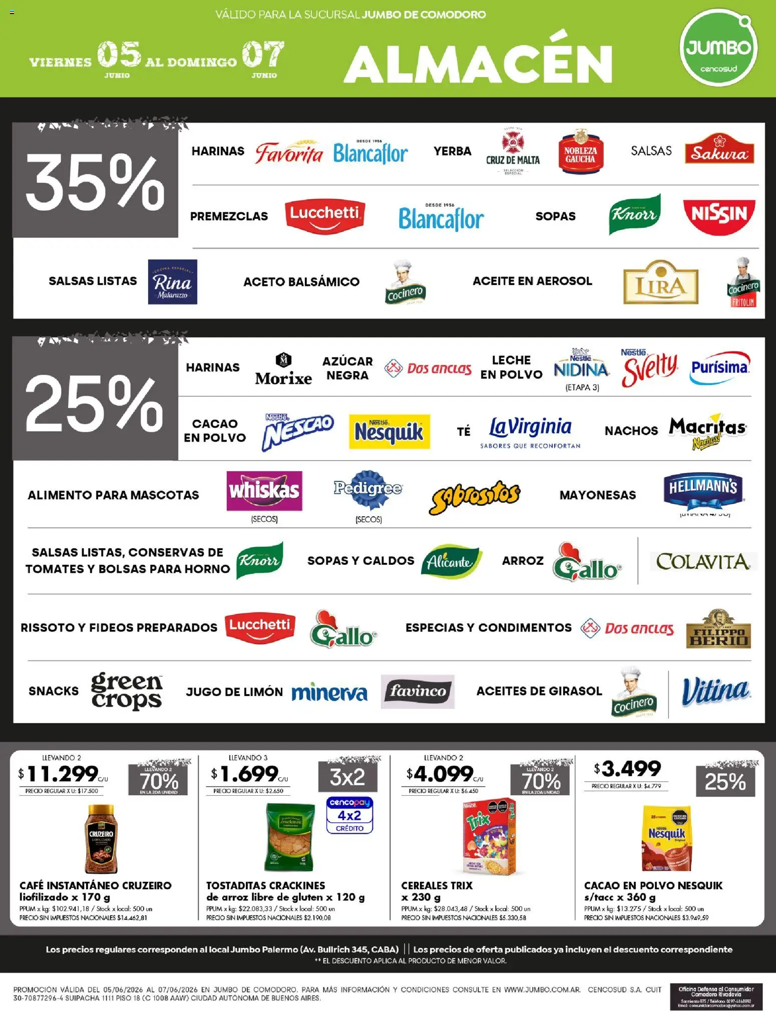 Jumbo ofertas │ válido desde el 05.06.2026 | Página: 3 | Productos: Azucar, Aceto, Leche, Cacao