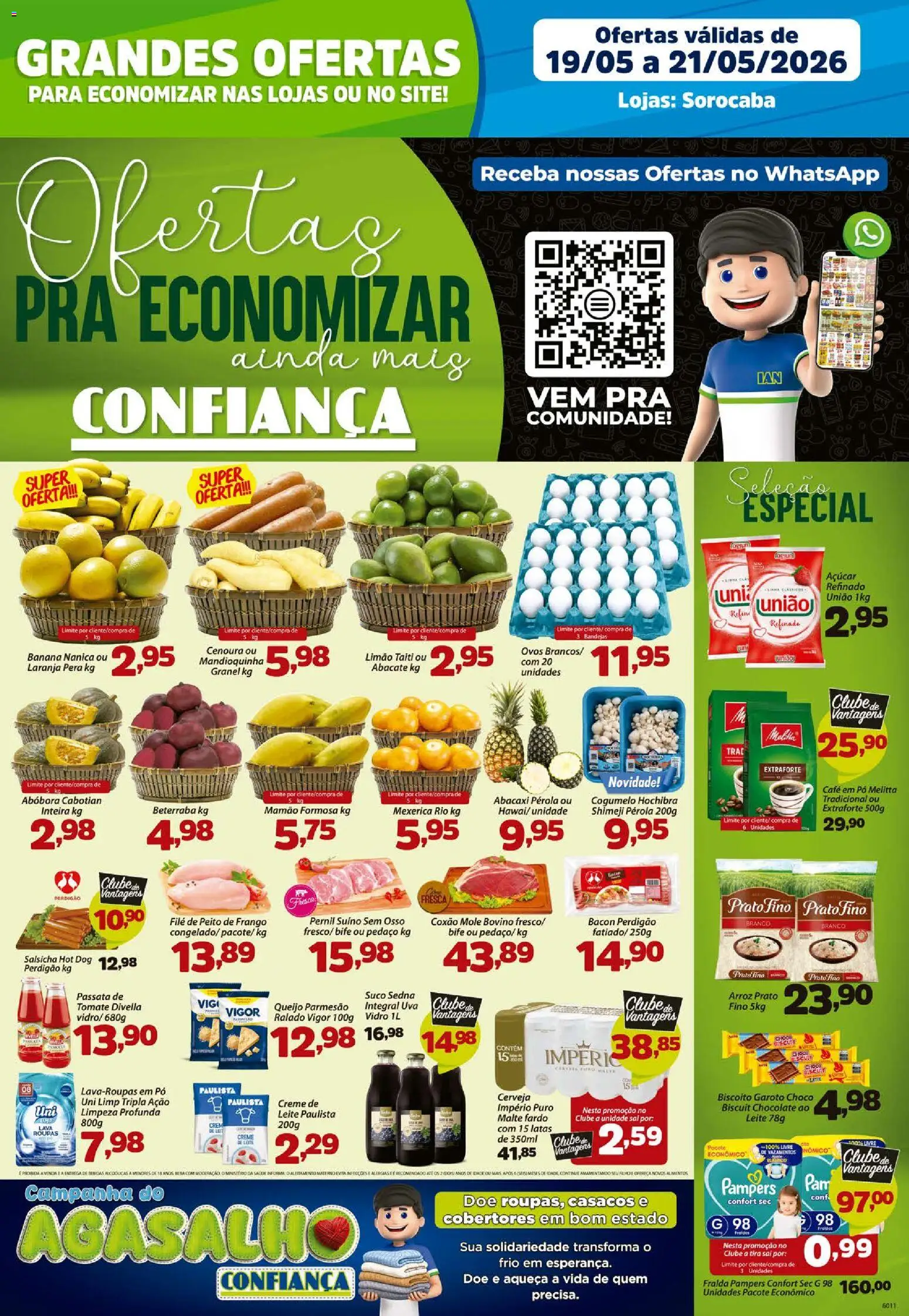 Confiança Folheto - válido de 19.05.2026 | Página: 1 | Produtos: Arroz, Roupas, Açúcar, Sal