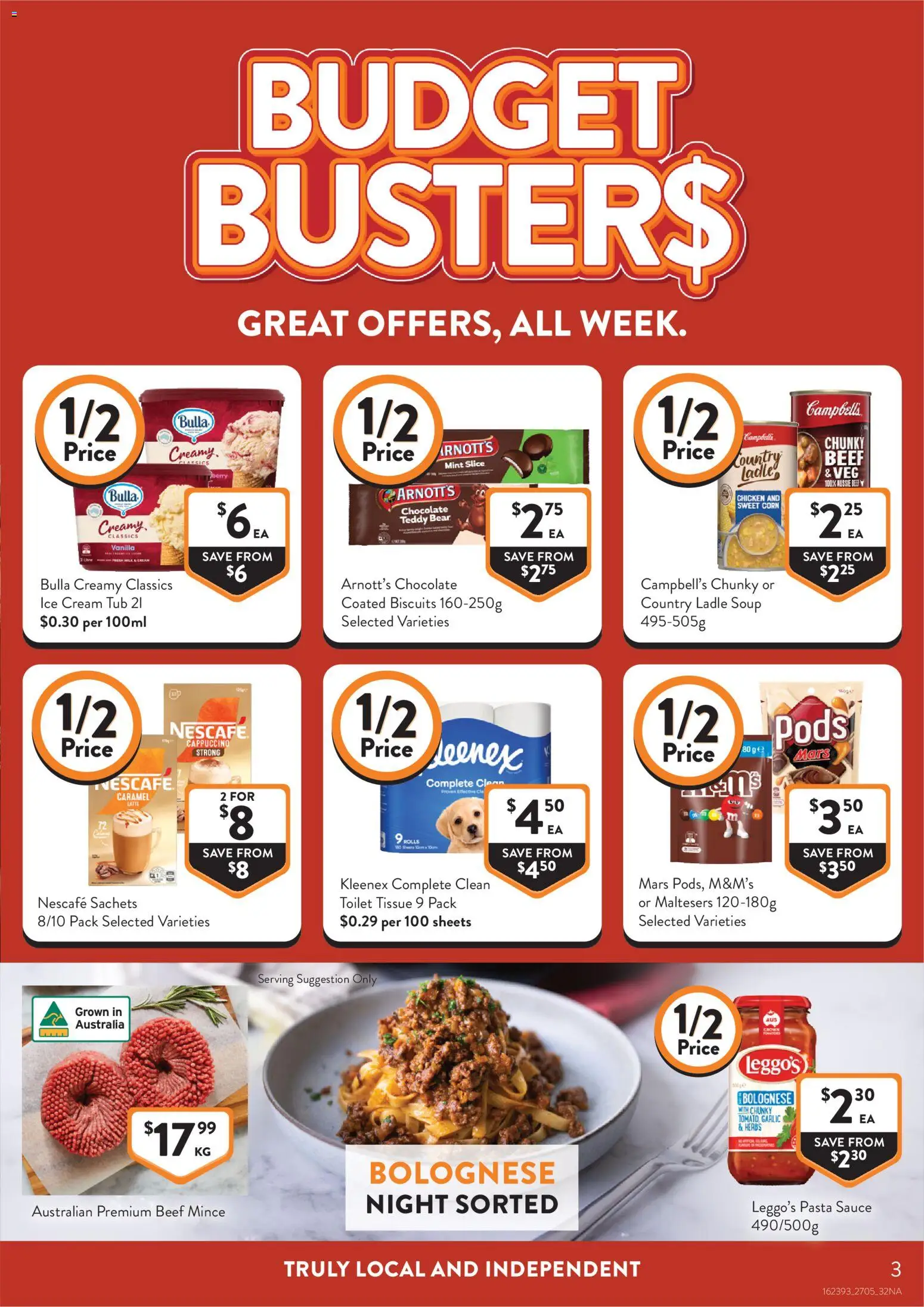 Foodworks catalogue - valid from 25.05.2026 | Page: 3 | Products: Milk, Cream, Biscuits, Nescafe