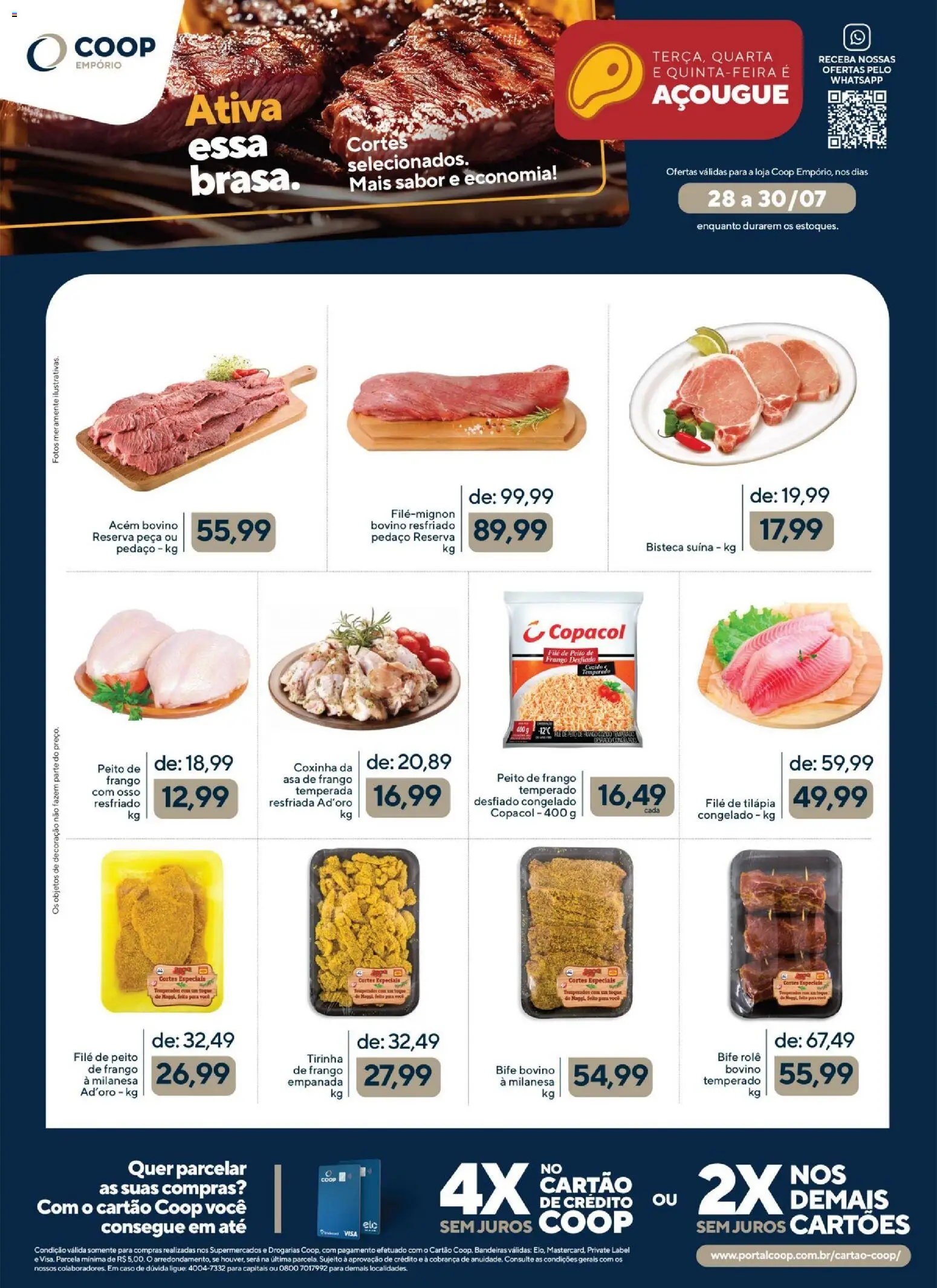 Coop Folheto - válido de 28/07/2026 | Página: 2 | Produtos: Tilápia, Frango, Filé de tilápia, Peito de frango