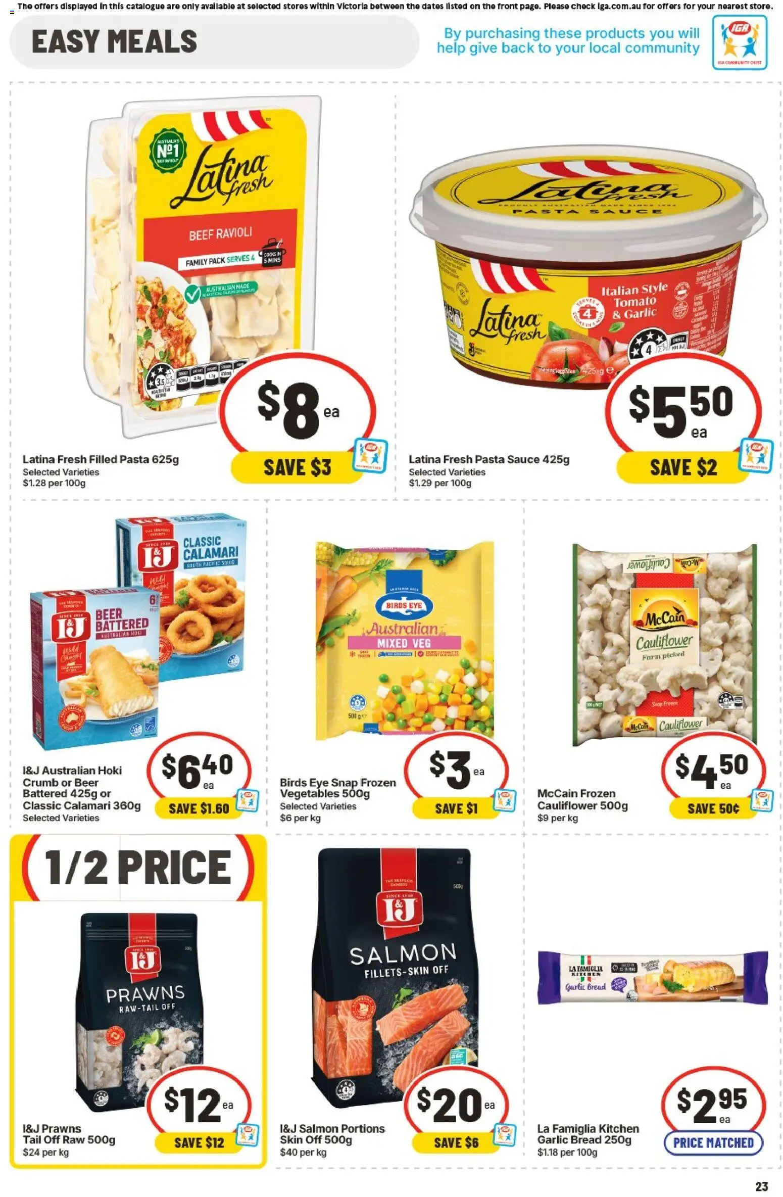 Ritchies catalogue - valid from 29/07/2026 | Page: 23 | Products: Prawns, Vegetables, Salmon, Cauliflower