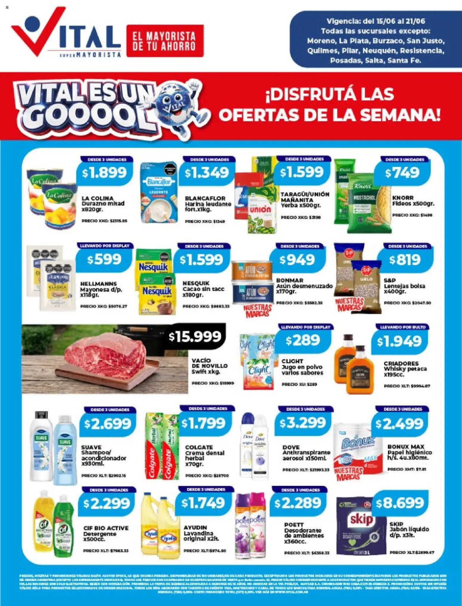 Vital - Ofertas │ válido desde el 15.06.2026 | Página: 1 | Productos: Jabón líquido, Atún, Jabón, Jugo