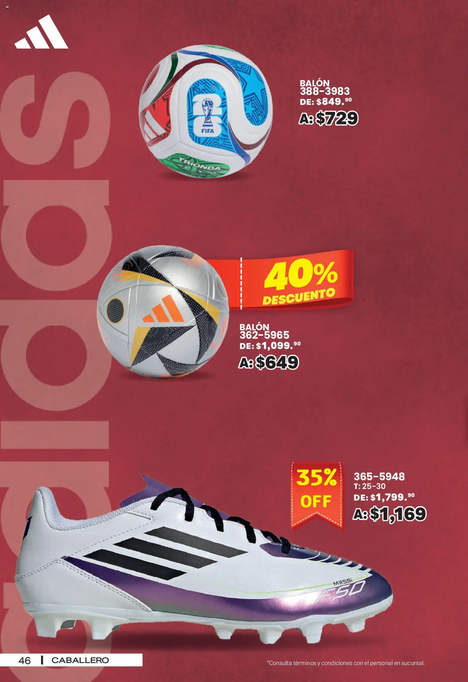 Nuevas ofertas de Andrea válidas en toda la República Mexicana desde el 30/08/2026. ¡Encuentra las mejores ofertas en Andrea - SPORT DAYS! | Página: 46
