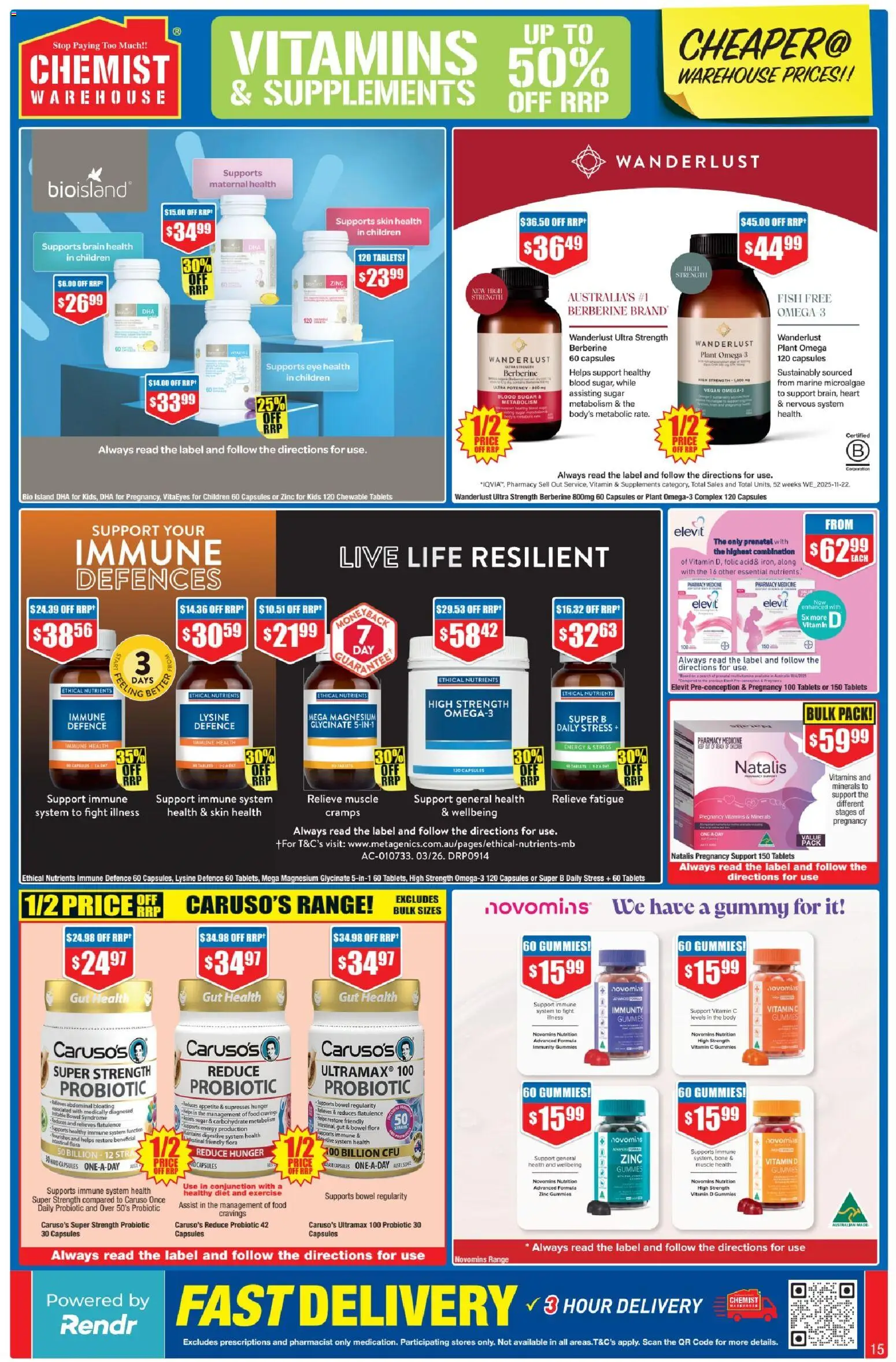 Chemist Warehouse catalogue - valid from 28.05.2026 | Page: 15 | Products: Fish, Sugar, Tablets, Vitamin