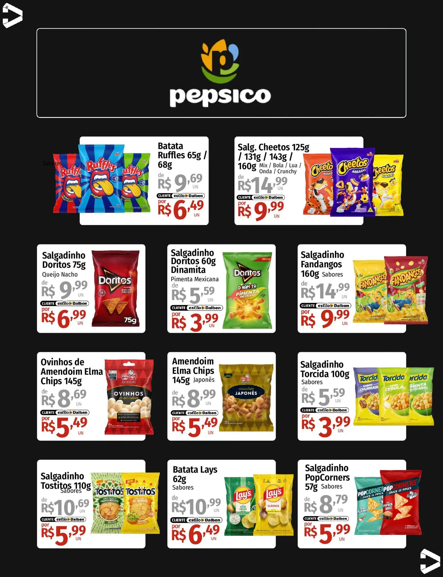 Supermercado Dalben Folheto - válido de 21/09/2026 | Página: 12 | Produtos: Pimenta, Amendoins, Queijo, Pipoca