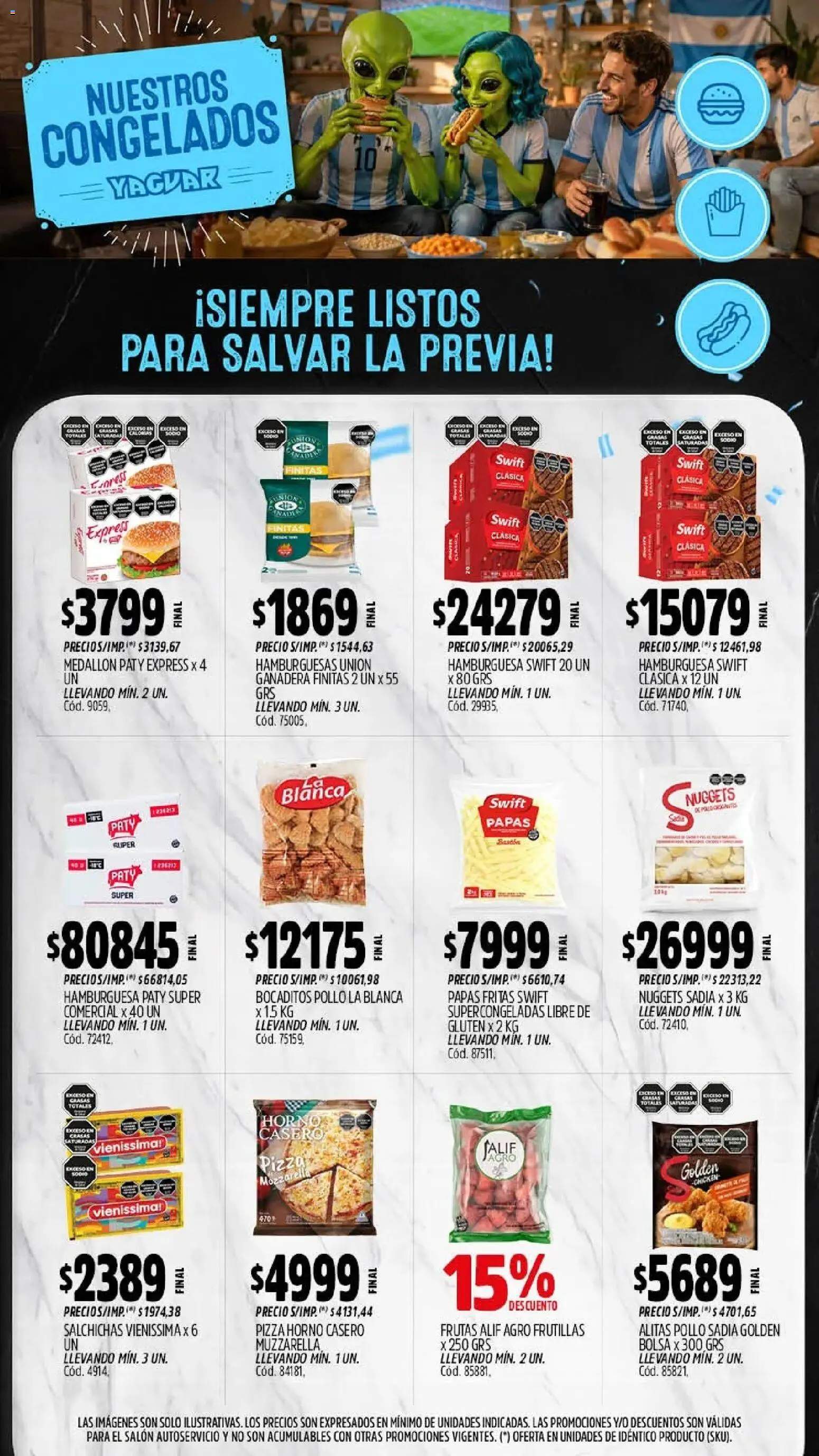 Yaguar - Oferta Semanal Salta │ válido desde el 13/07/2026 | Página: 10 | Productos: Bolsa, Pollo, Pizza, Papas fritas