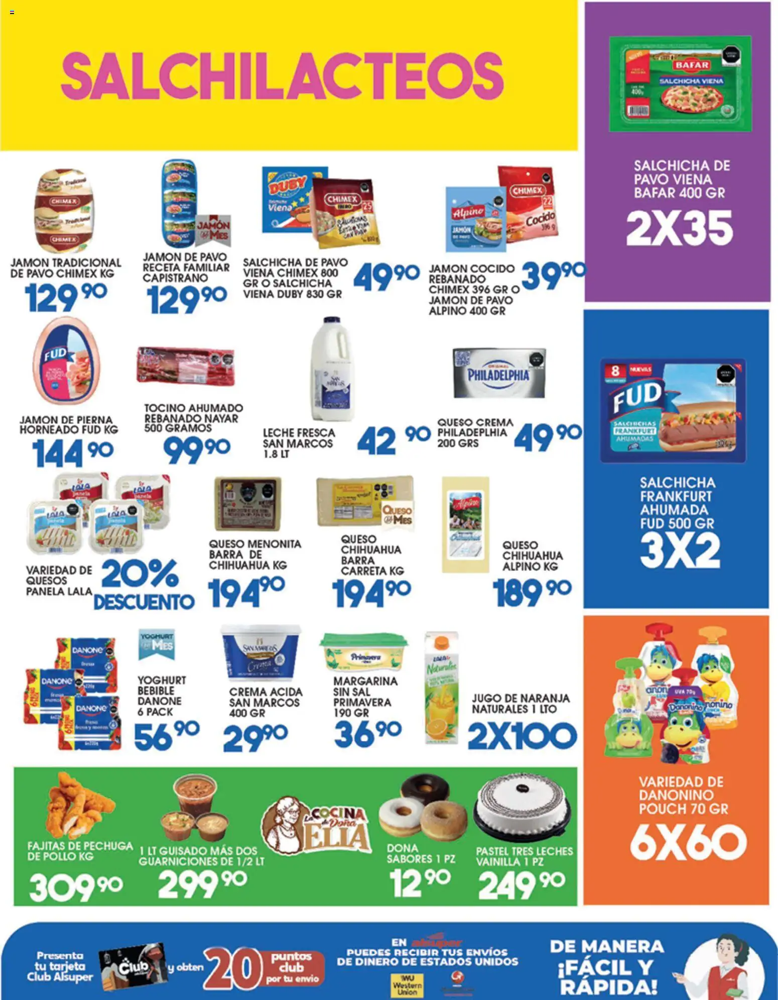 Nuevas ofertas de Alsuper válidas en toda la República Mexicana desde el 26.05.2026. ¡Encuentra las mejores ofertas en Alsuper folleto Zacatecas! | Página: 3 | Productos: Sal, Salchicha, Pastel, Cocina