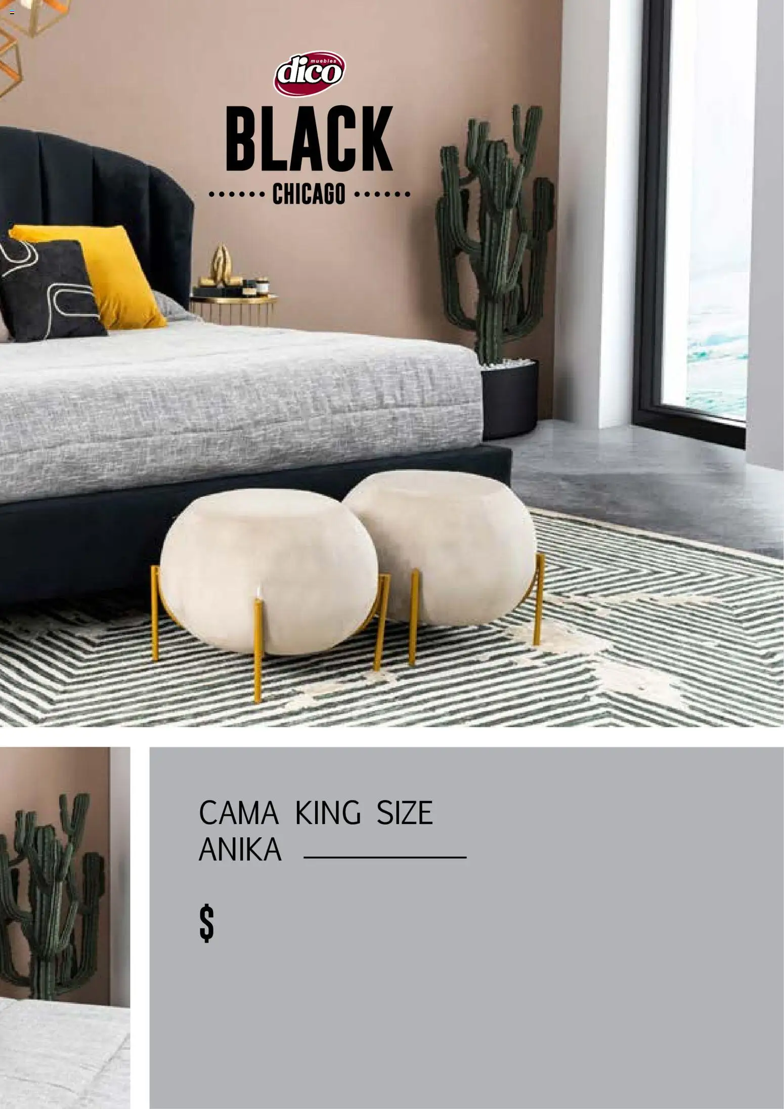 Nuevas ofertas de Muebles Dico válidas en toda la República Mexicana desde el 17.03.2026. ¡Encuentra las mejores ofertas en Muebles Dico catálogo Black Chicago ! | Página: 49 | Productos: Cama
