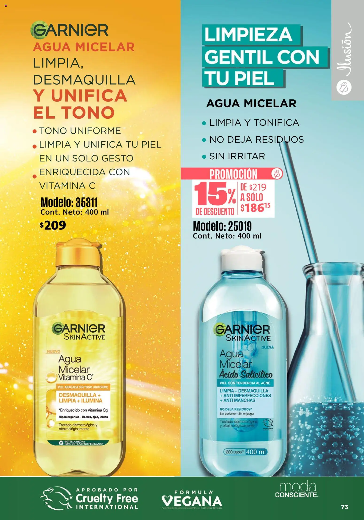 Nuevas ofertas de Ilusión válidas en toda la República Mexicana desde el 01/09/2026. ¡Encuentra las mejores ofertas en Ilusión catálogo Marcas Amigas! | Página: 75 | Productos: Agua, Perfume, Agua micelar