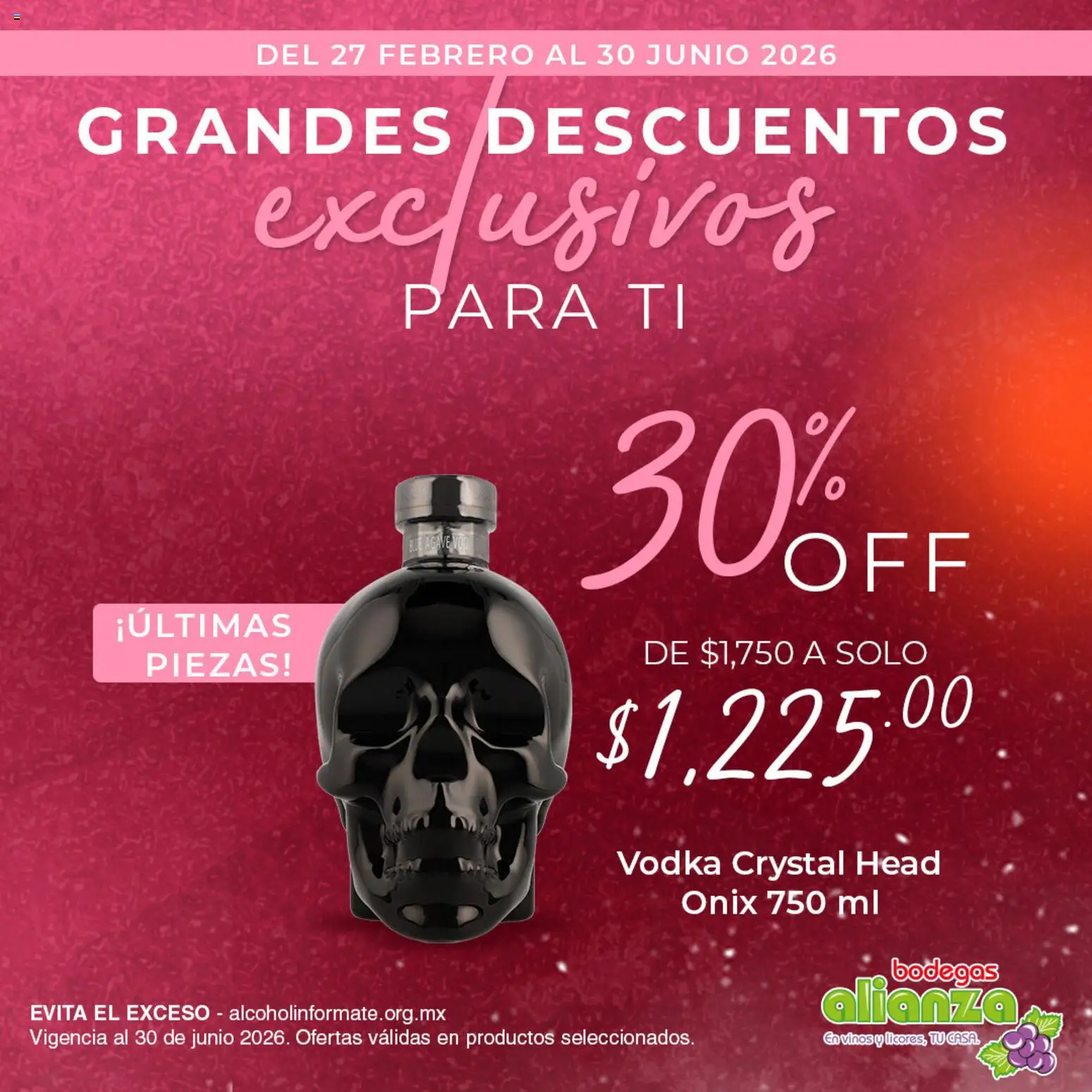 Nuevas ofertas de Bodegas Alianza válidas en toda la República Mexicana desde el 27.02.2026. ¡Encuentra las mejores ofertas en Bodegas Alianza catálogo Grandes descuentos exclusivos! | Página: 4 | Productos: Vodka