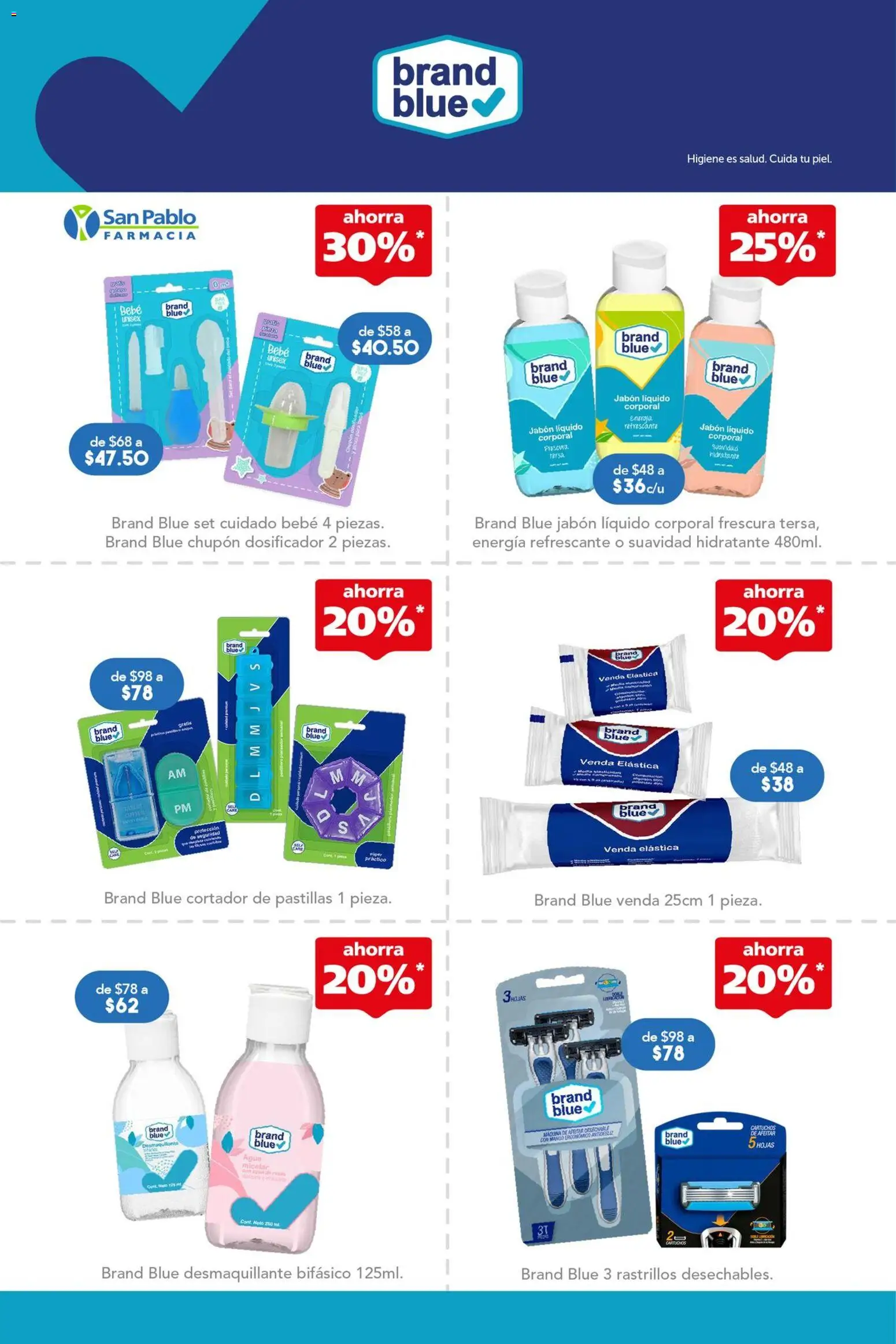Nuevas ofertas de Farmacia San Pablo válidas en toda la República Mexicana desde el 17.05.2026. ¡Encuentra las mejores ofertas en Farmacia San Pablo catálogo! | Página: 3 | Productos: Jabón líquido, Desmaquillante, Cortador, Jabón