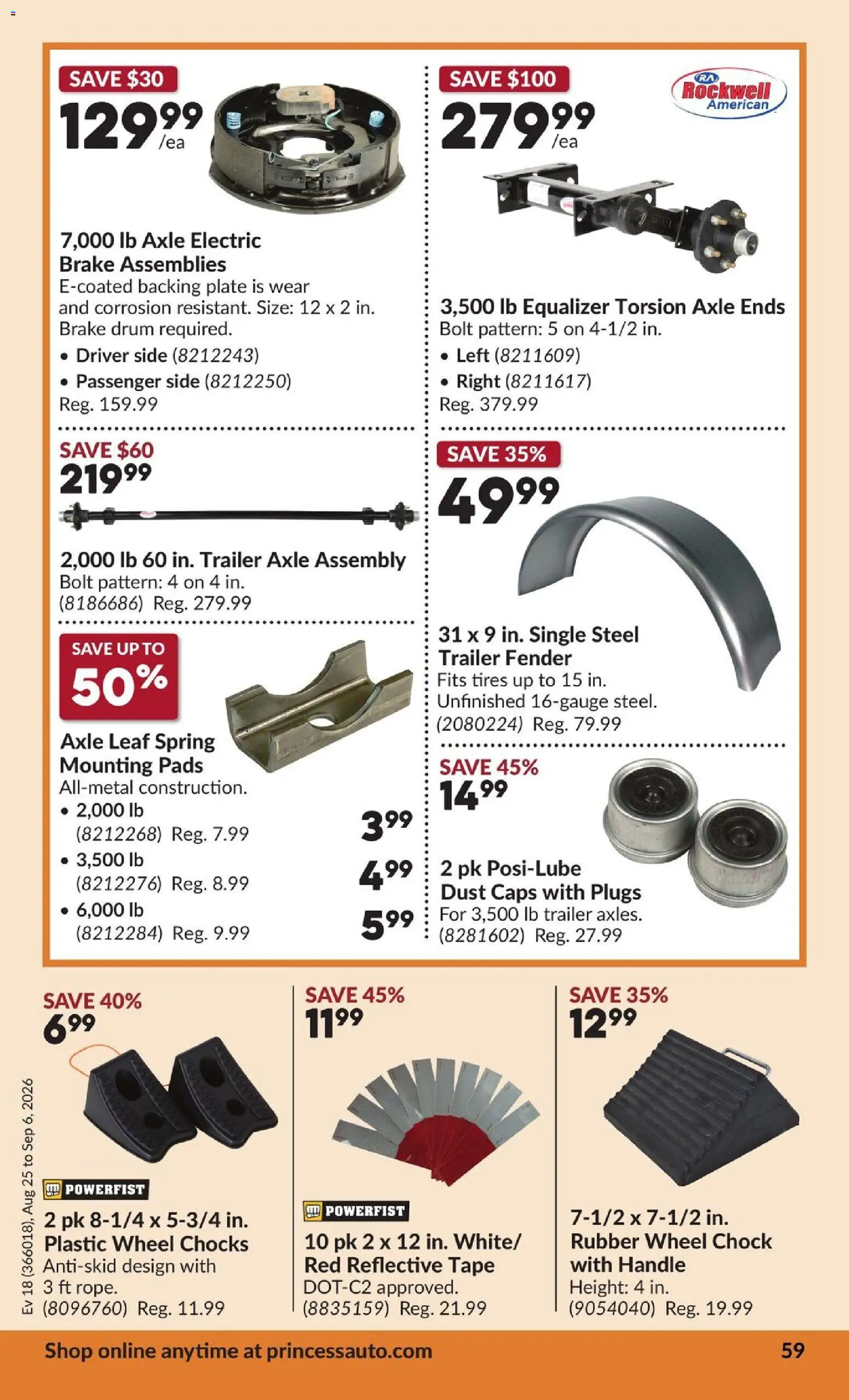 Princess Auto flyer valid from Aug 25, 2026 | Page: 60 | Products: Trailer