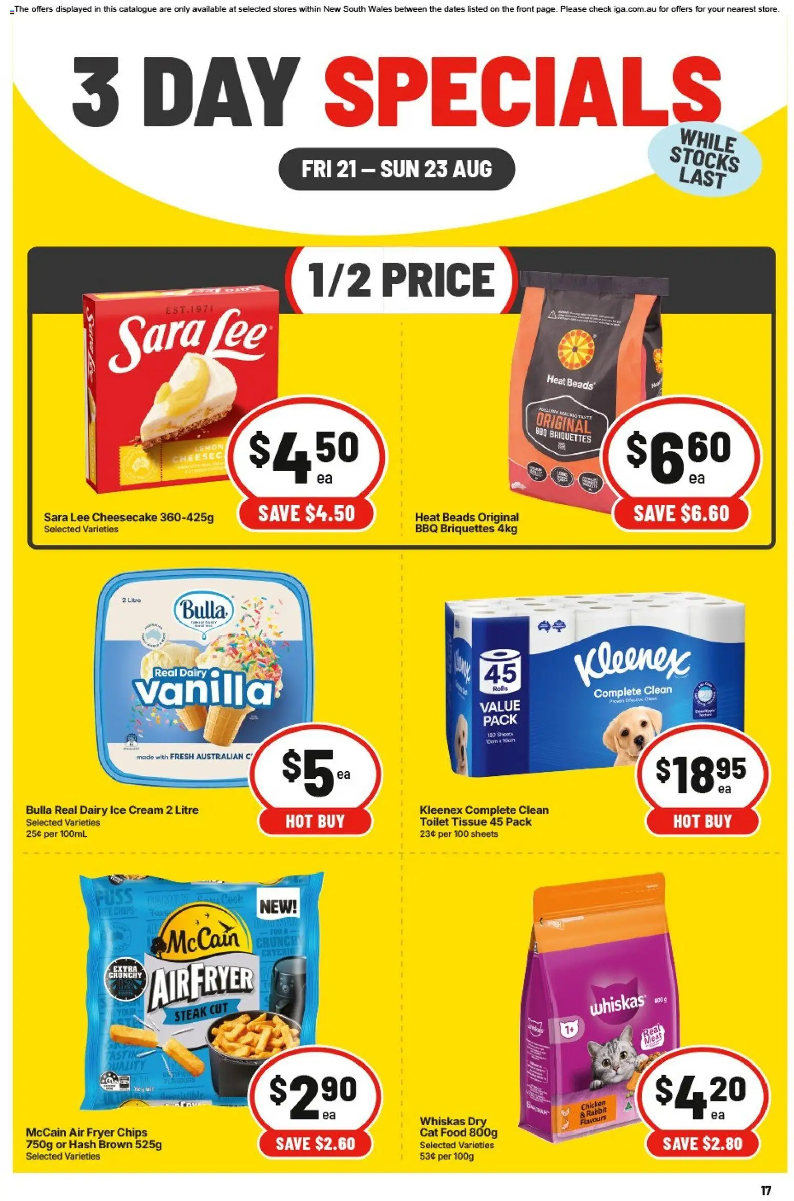 IGA catalogue - valid from 21/08/2026 | Page: 2 | Products: Rabbit, Chicken, Ice cream, Lemon