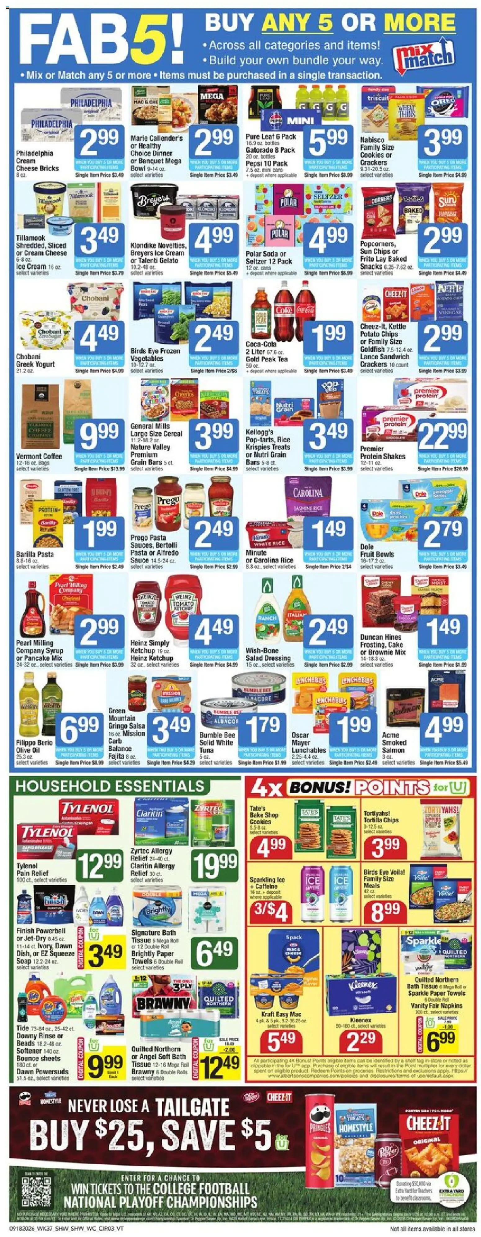 Shaw's Weekly Ad - valid from 09/18/2026 | Page: 3 | Products: Bath, Syrup, Barilla pasta, Kettle