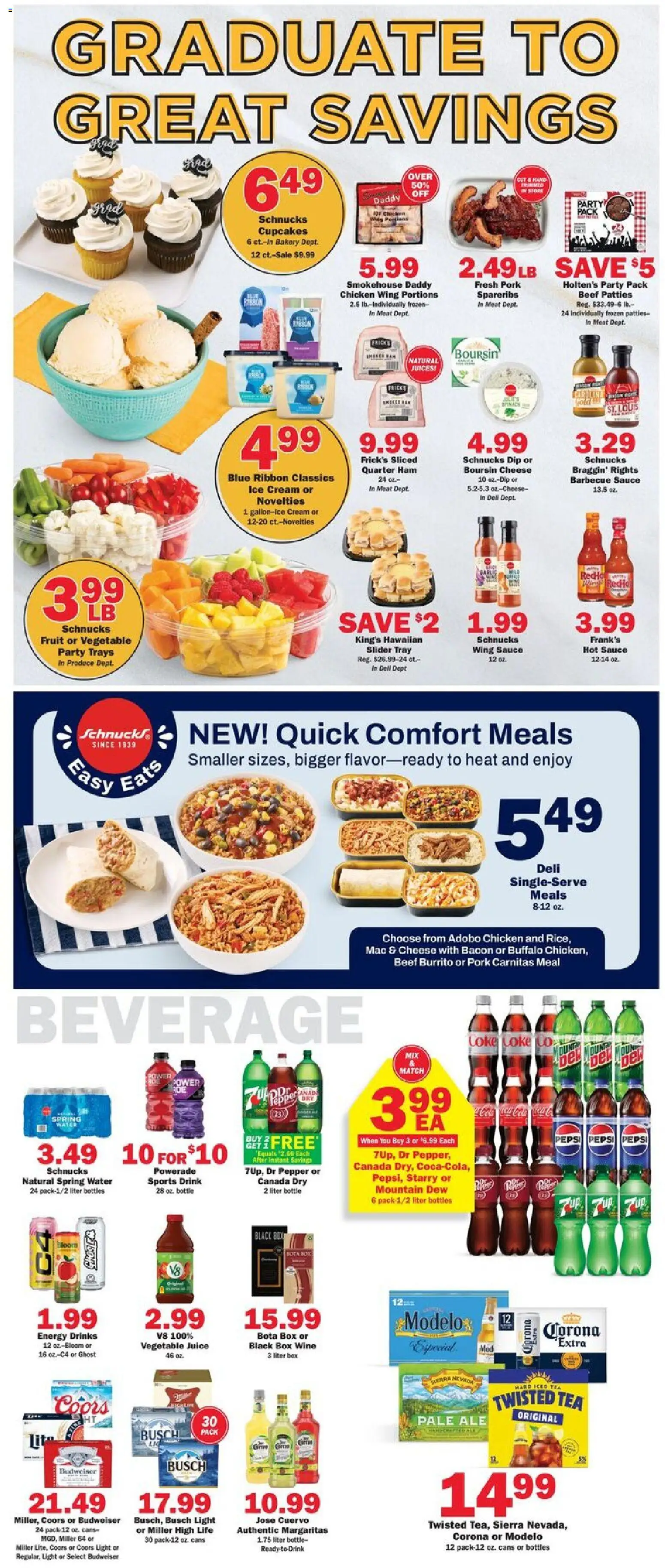 Schnucks Weekly Print Ad - IL - valid from 13.05.2026 | Page: 3 | Products: Cheese, Pork, Tea, Sauce