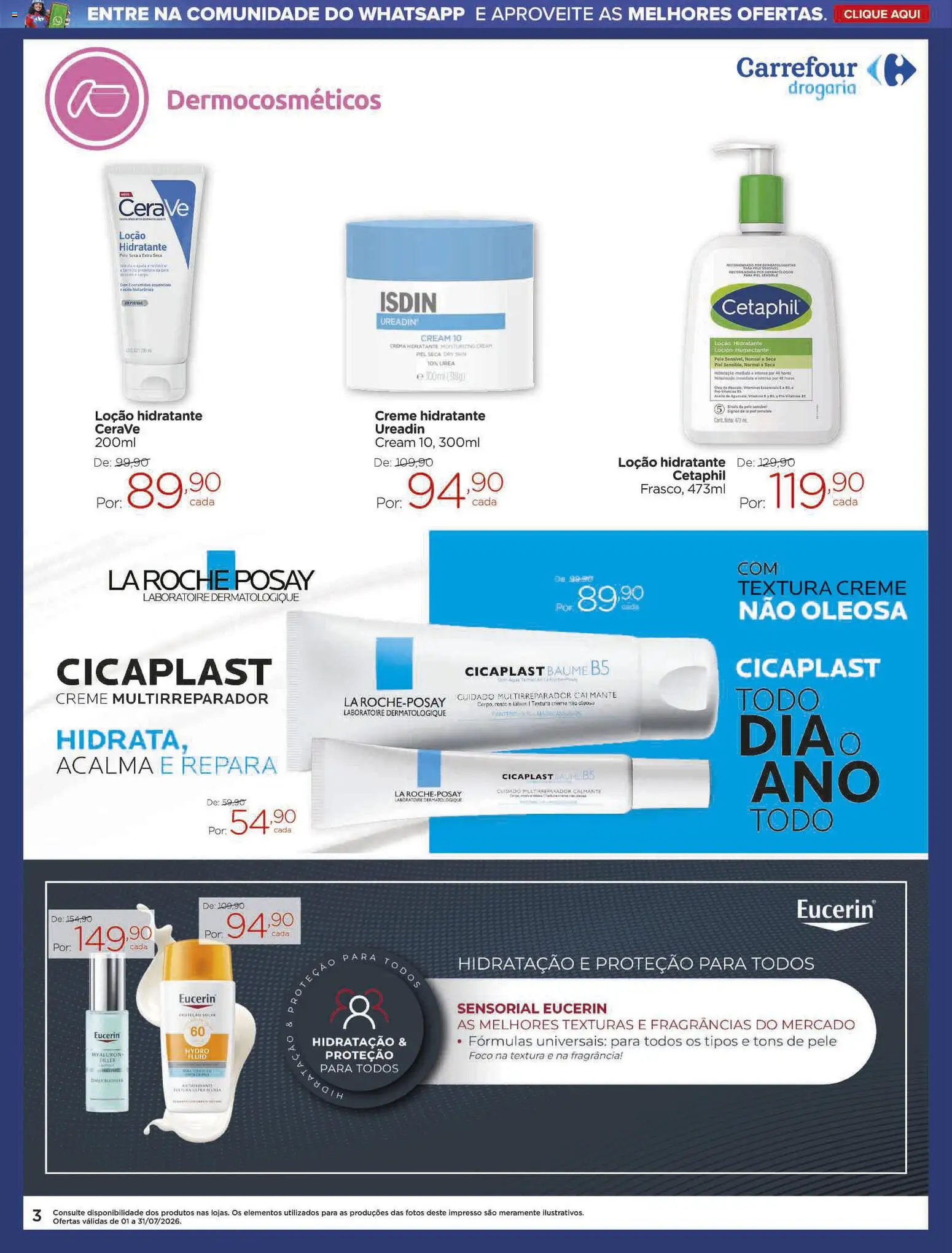 Carrefour Folheto - válido de 01/07/2026 | Página: 3 | Produtos: Fragrância, Pão, Creme