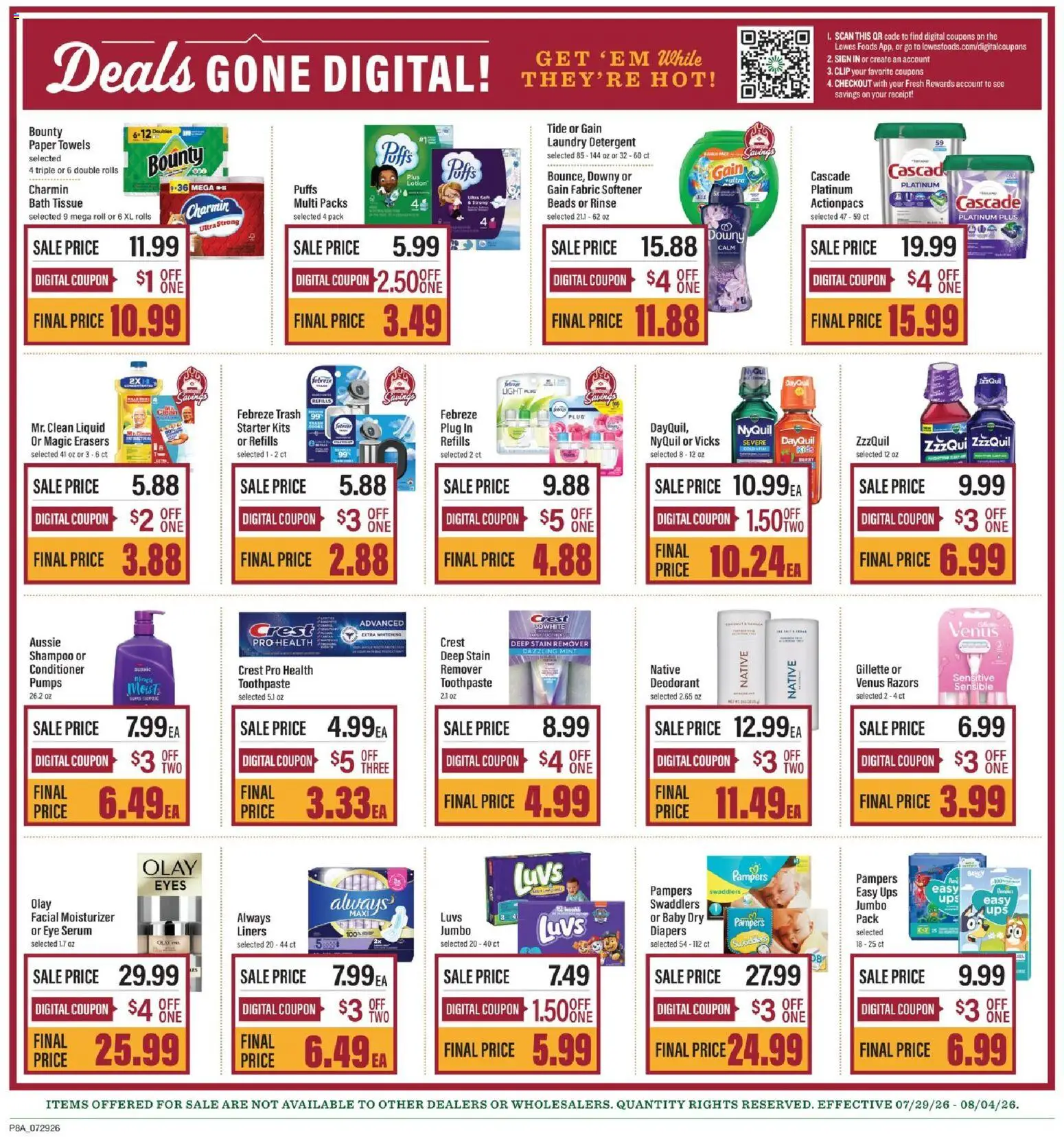 Lowes Foods Weekly Ad - NC - valid from 07/29/2026 | Page: 11 | Products: Shampoo, Eye Serum, Deodorant, UPS