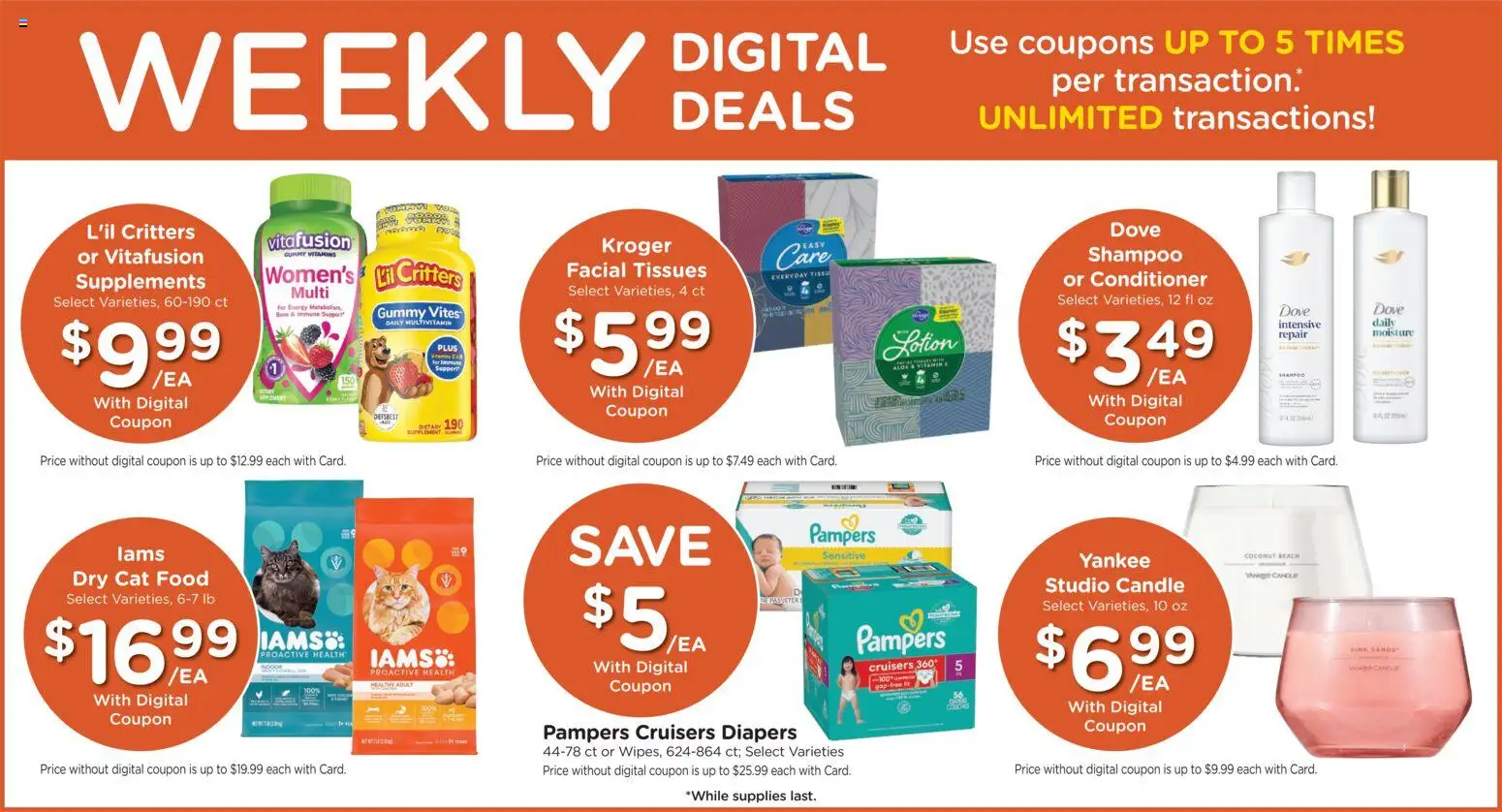 Dillons Weekly Ad - valid from 07/15/2026 | Page: 4 | Products: Multivitamin, Cat Food, Shampoo, Conditioner
