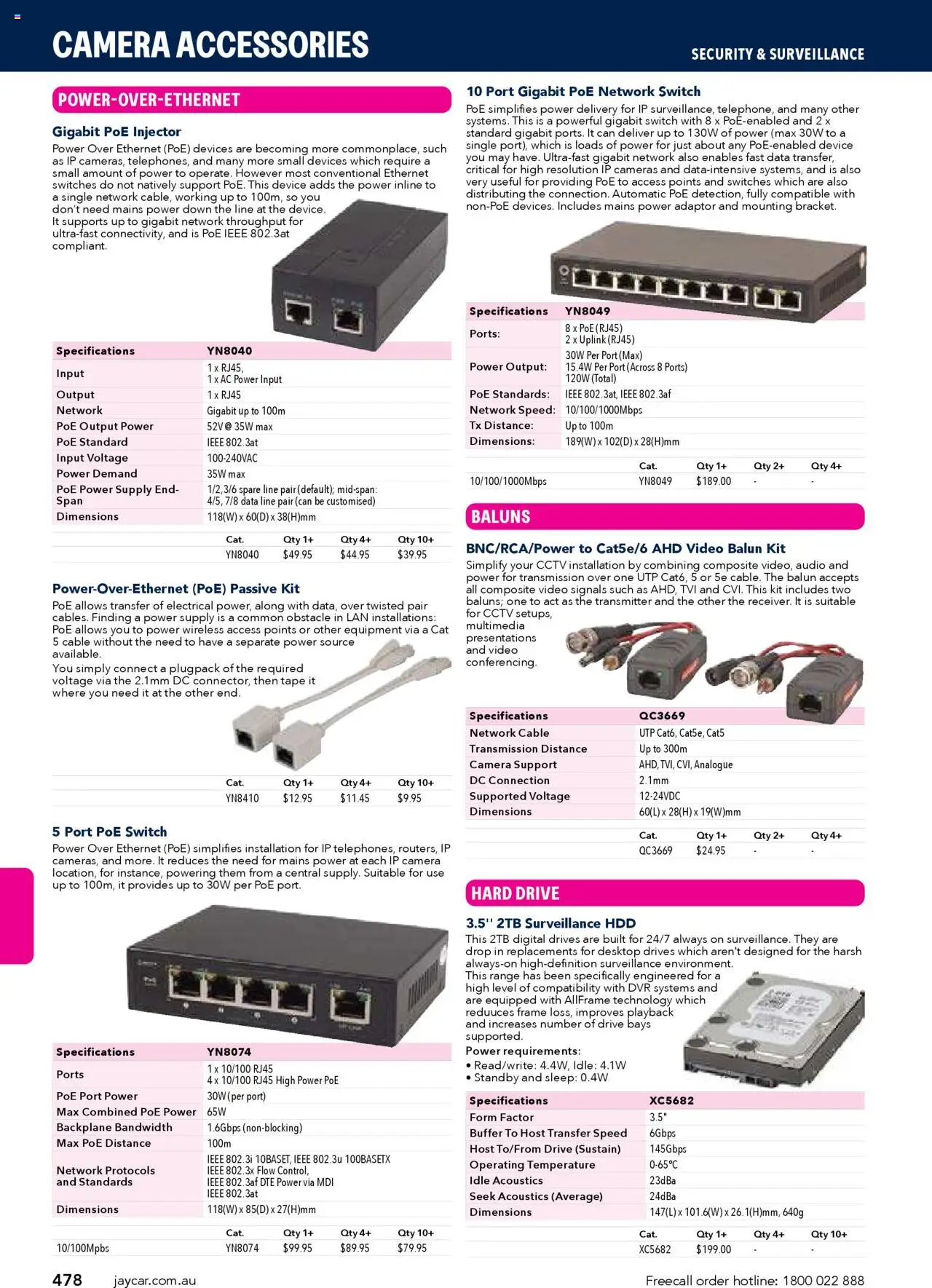 Jaycar catalogue - valid from 09/07/2025 | Page: 478 | Products: Accessories, Desktop, Camera, Audio