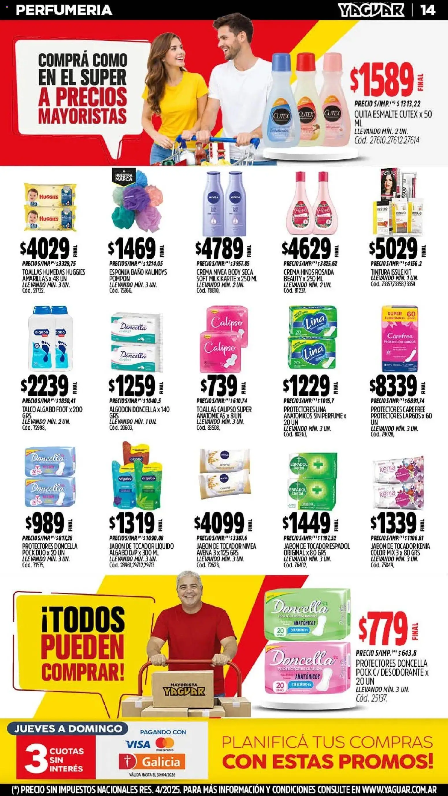 Yaguar - Oferta Semanal Mar del Plata │ válido desde el 11.05.2026 | Página: 14 | Productos: Perfume, Jabón, Desodorante, Esponja