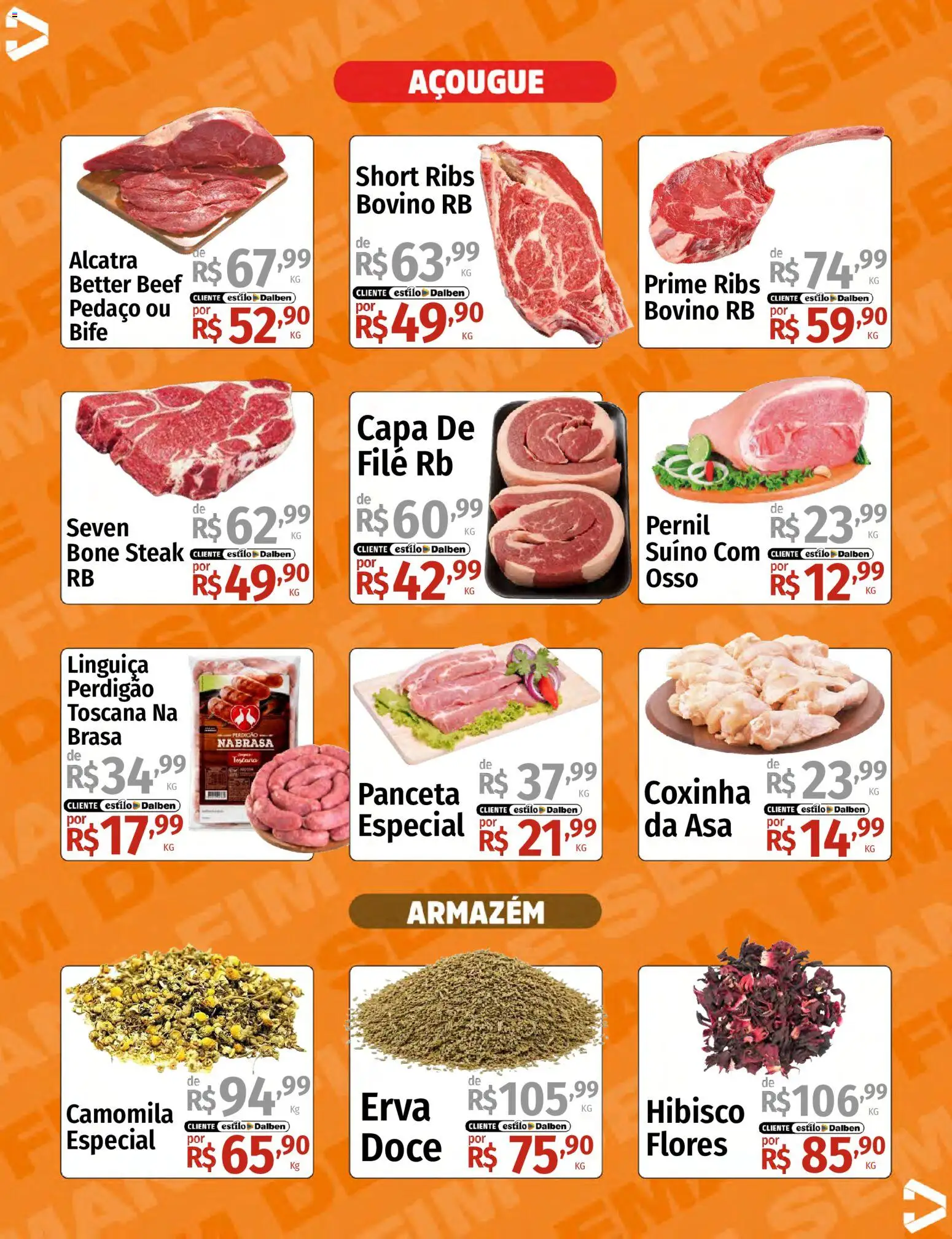 Supermercado Dalben Folheto - válido de 04/09/2026 | Página: 4 | Produtos: Hibisco, Steak, Flores, Doce