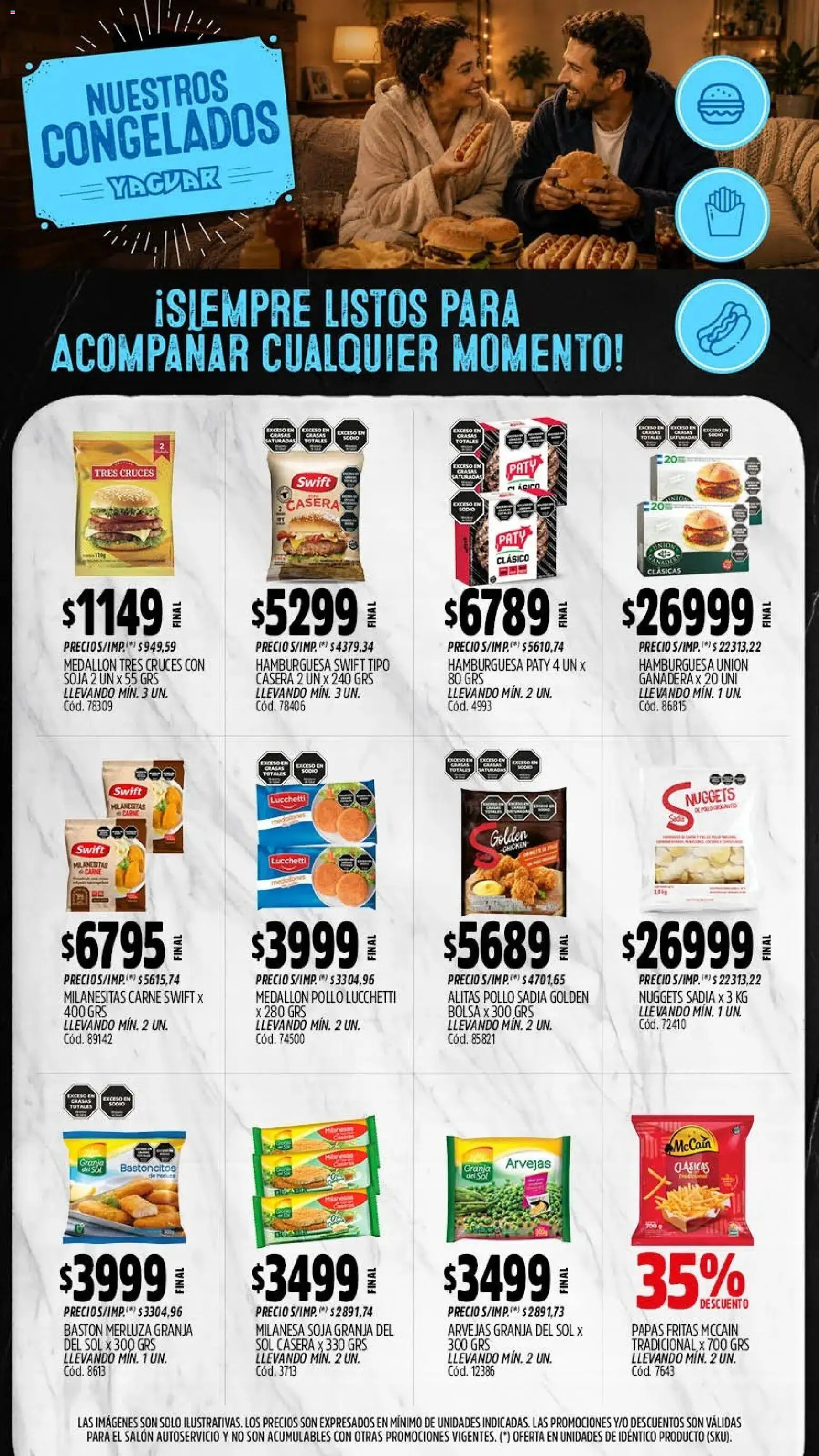 Yaguar - Oferta Semanal General Roca │ válido desde el 03/08/2026 | Página: 12 | Productos: Bolsa, Milanesa, Arvejas, Papas fritas