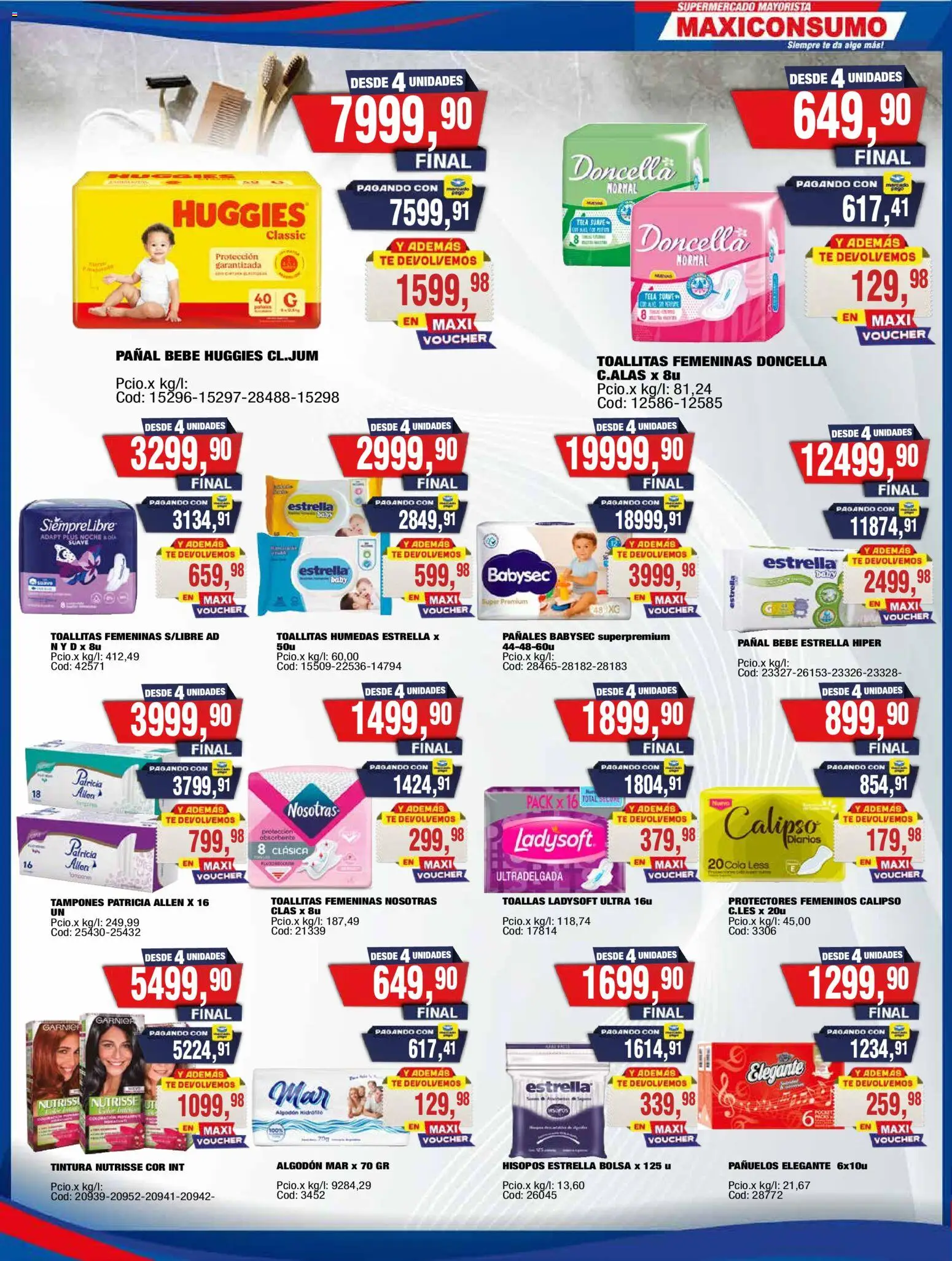 Maxiconsumo ofertas │ válido desde el 11.05.2026 | Página: 30 | Productos: Algodón, Bolsa, Té, Pañales