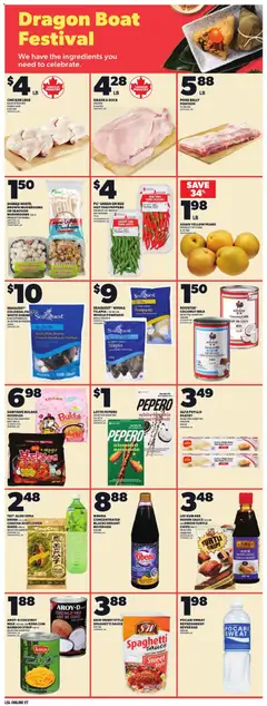 Preview of Loblaws weekly flyer / circulaire from shop Loblaws valid from 11.06.2026 | Page: 12 | Products: Chips, Milk, Chicken, Pork