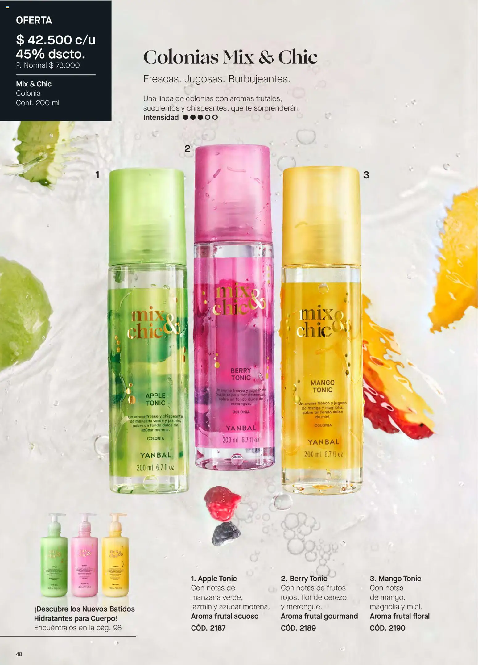 Yanbal revista - valida desde el 10/10/2026 | Página: 48 | Productos: Batidos, Frutos rojos, Mango, Manzana